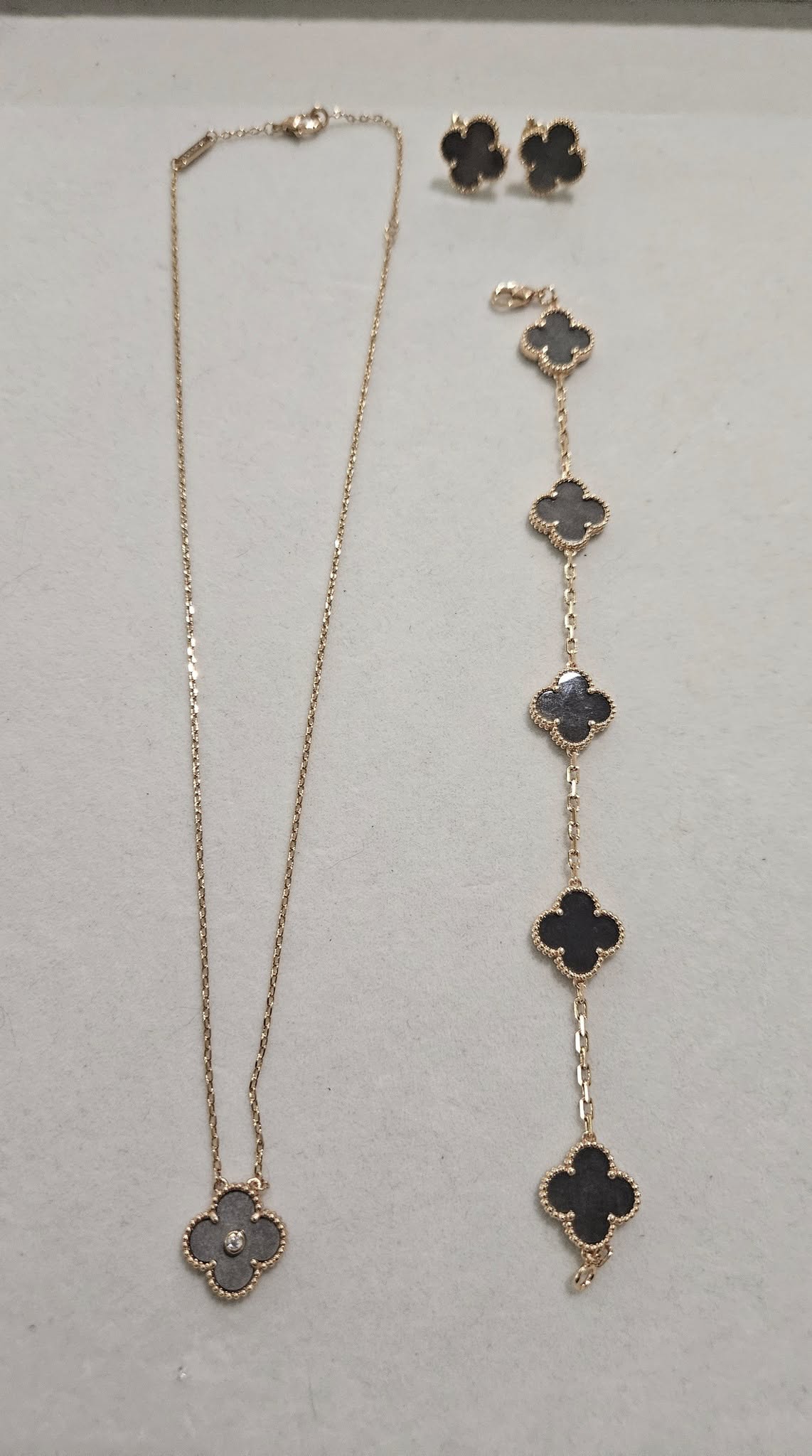 Black Clover Gold Jewelry Set