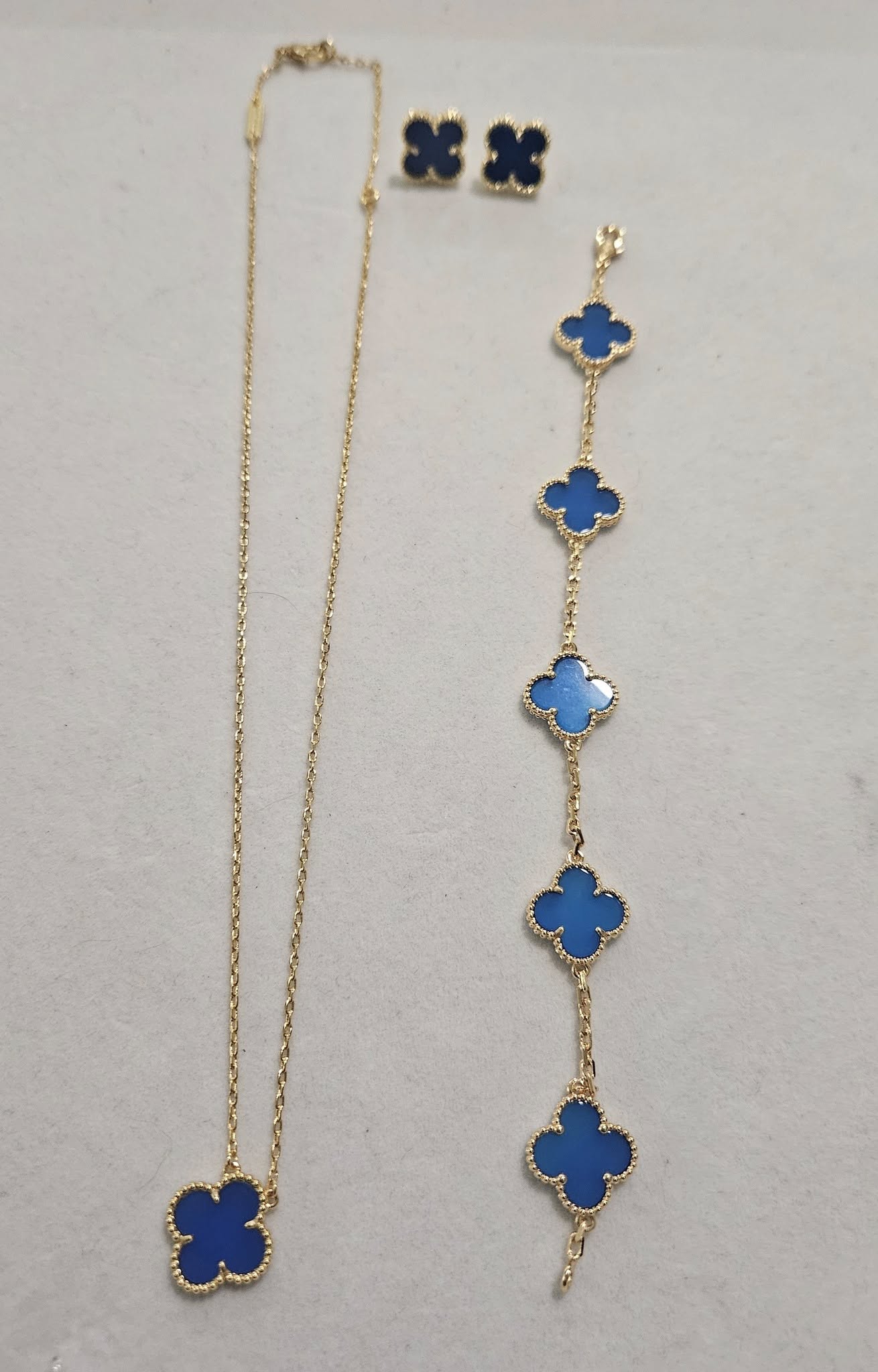 Blue Clover Jewelry Set