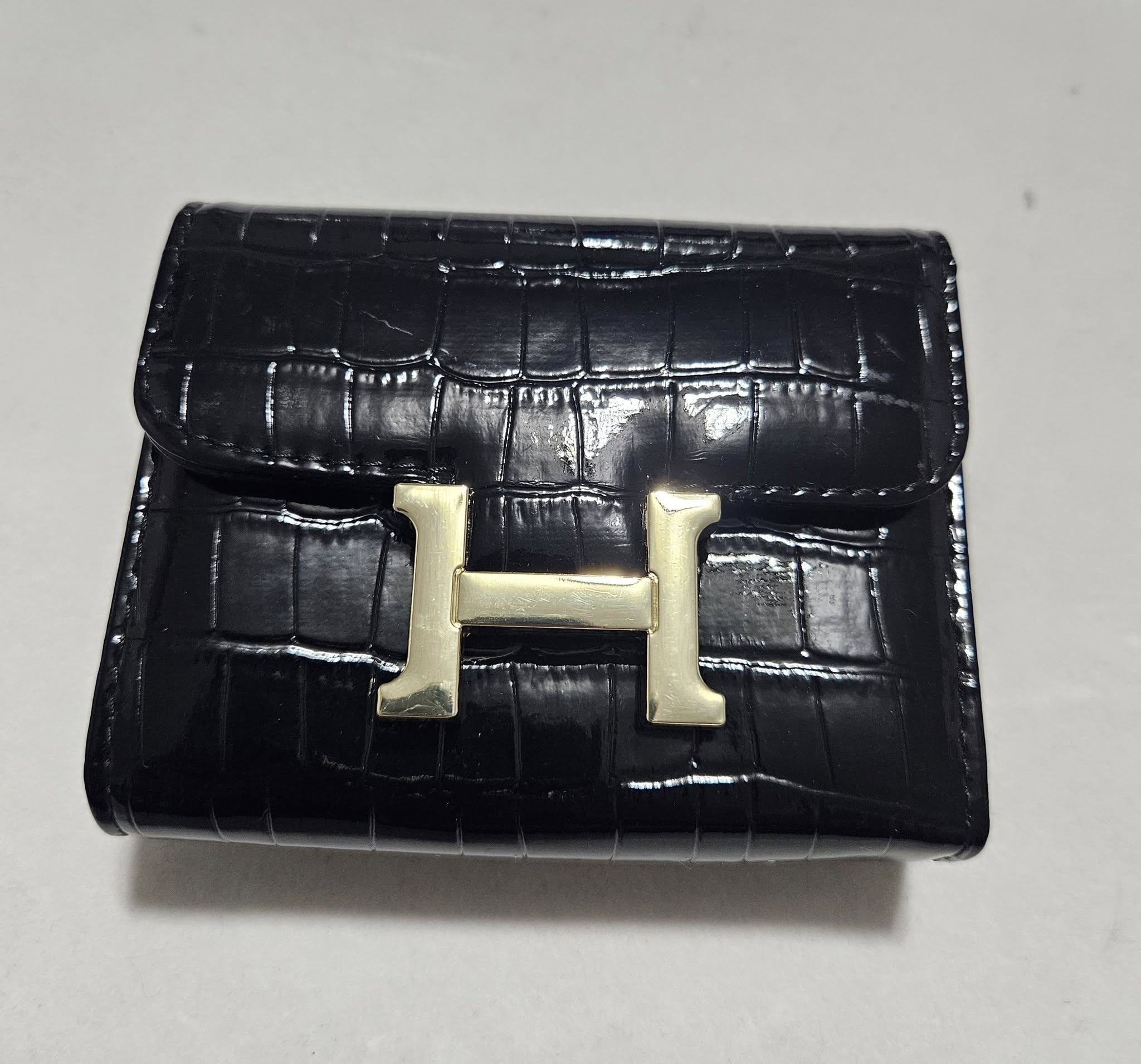 Black Crocodile H Wallet