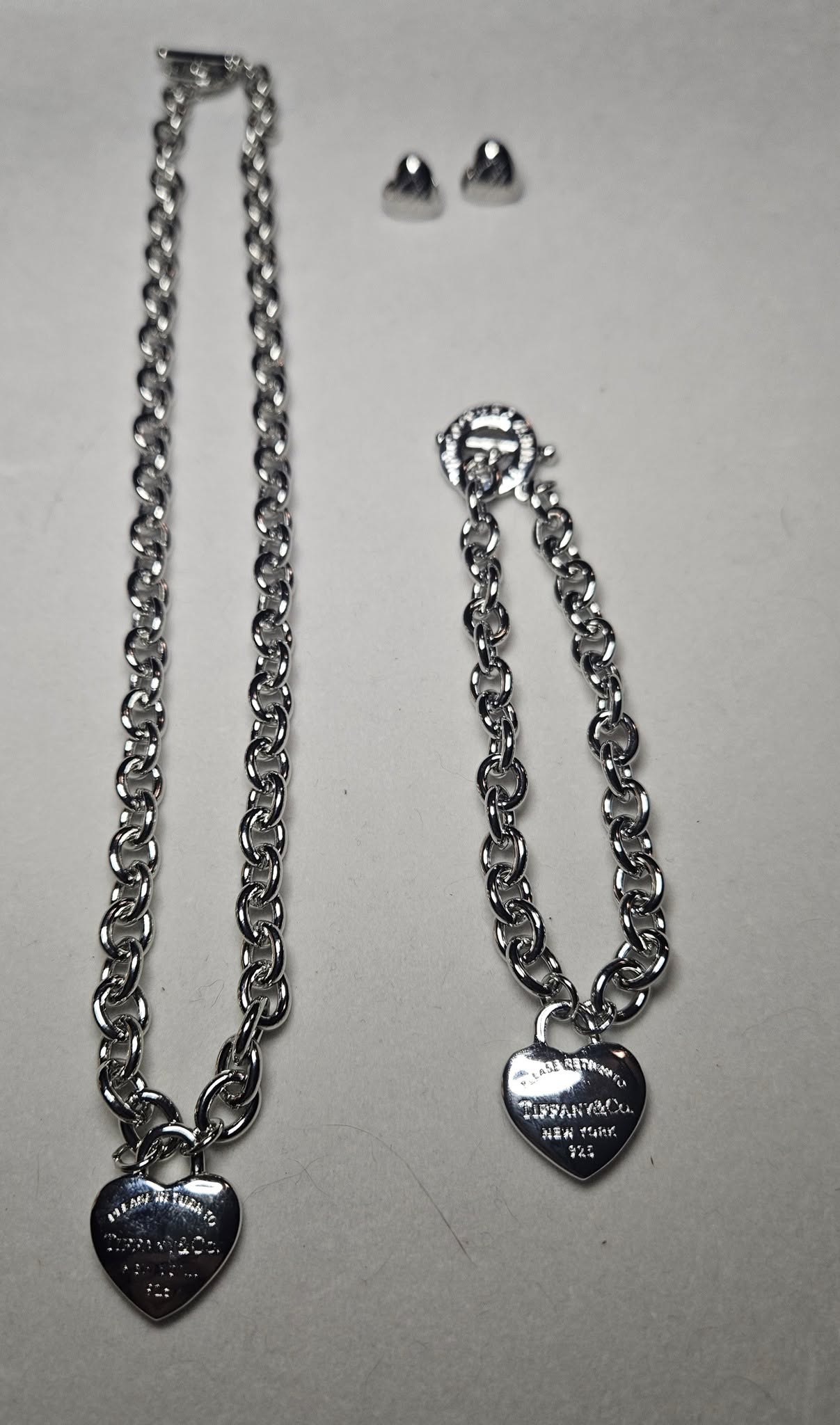 Silver Heart Jewelry Set
