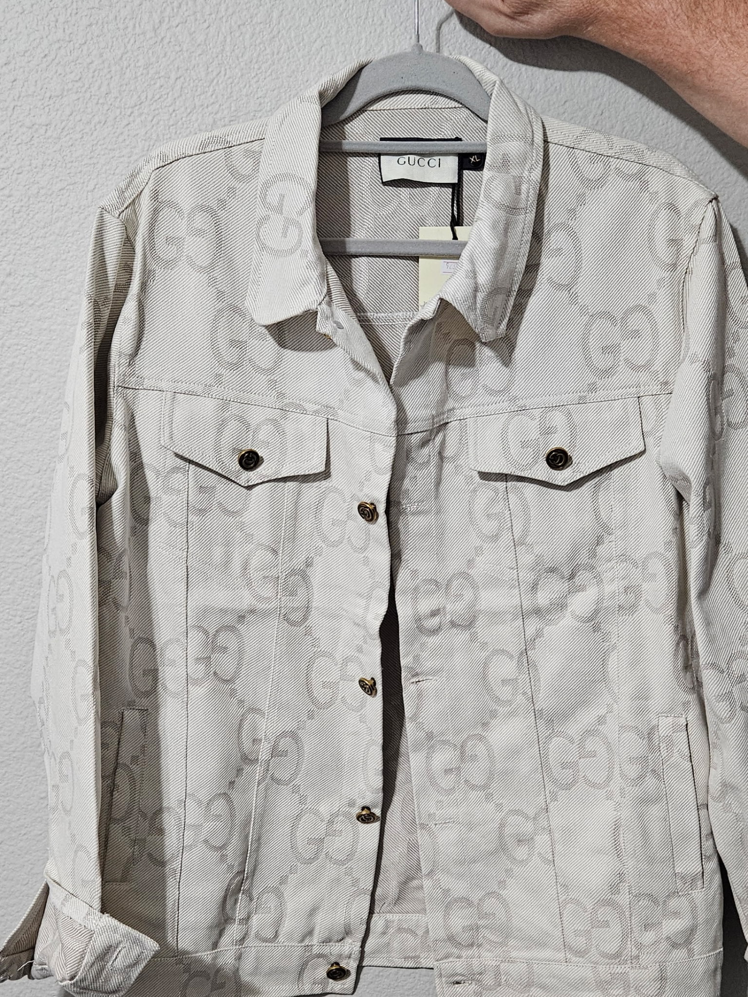 GG Beige Denim Jacket