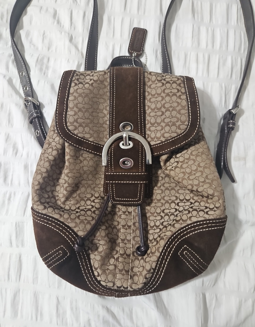 Coach Signature Canvas Backpack