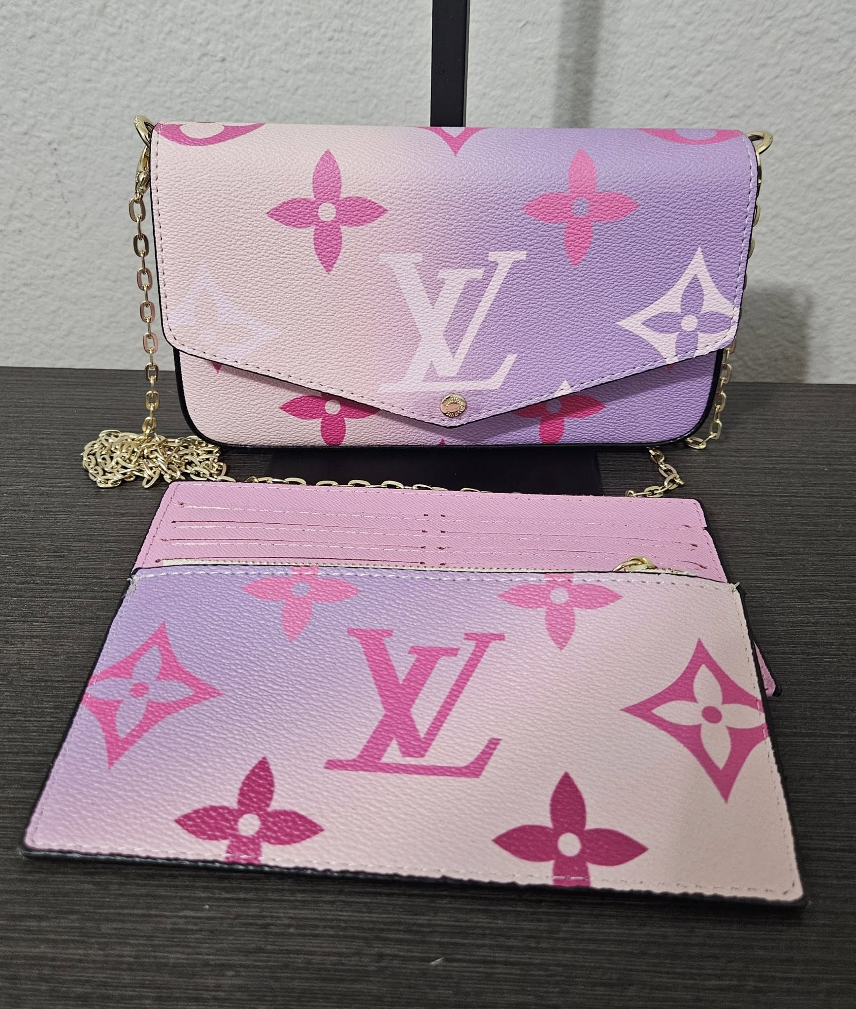 LV Monogram Multicolor Wallet and Chain Bag