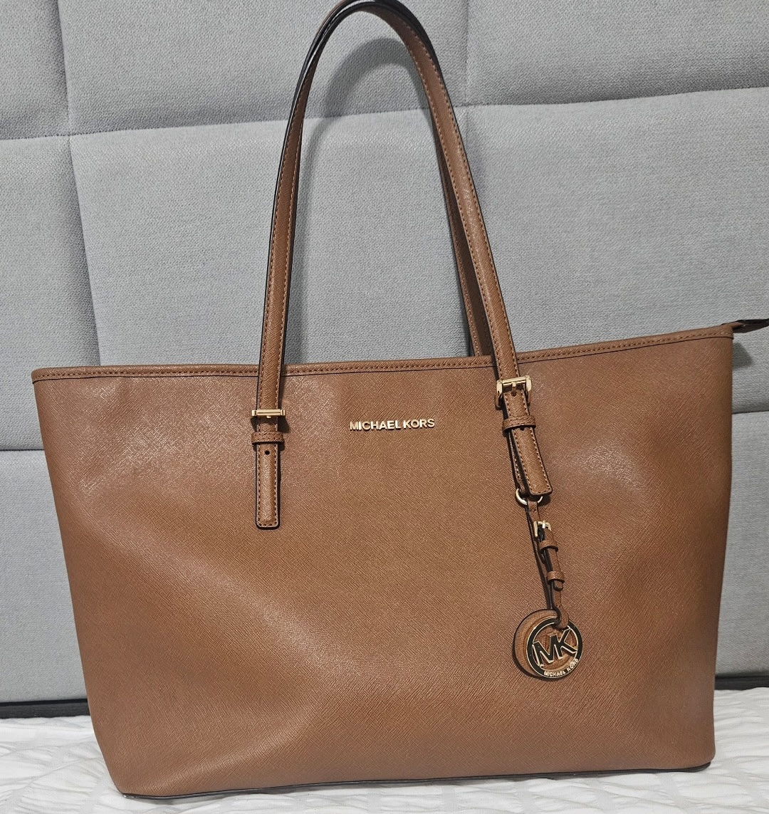 Michael Kors Brown Leather Tote Bag