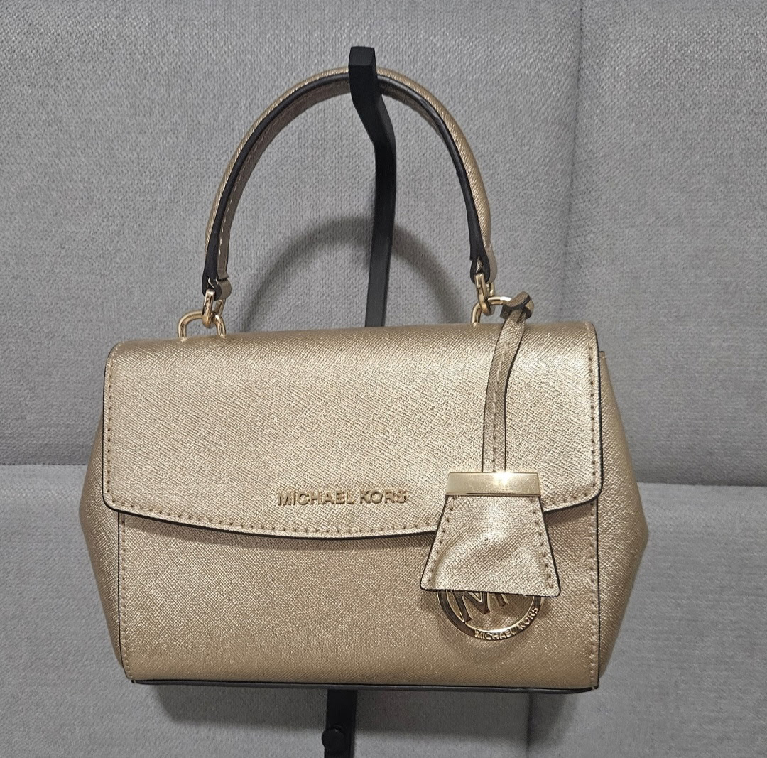 Michael Kors Gold Satchel Bag