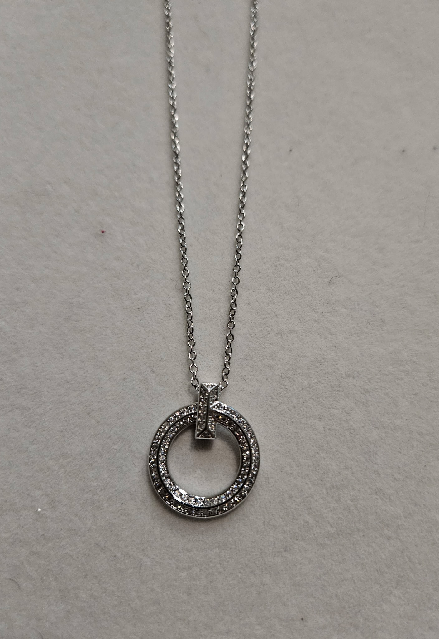 Silver Circle Pendant Necklace