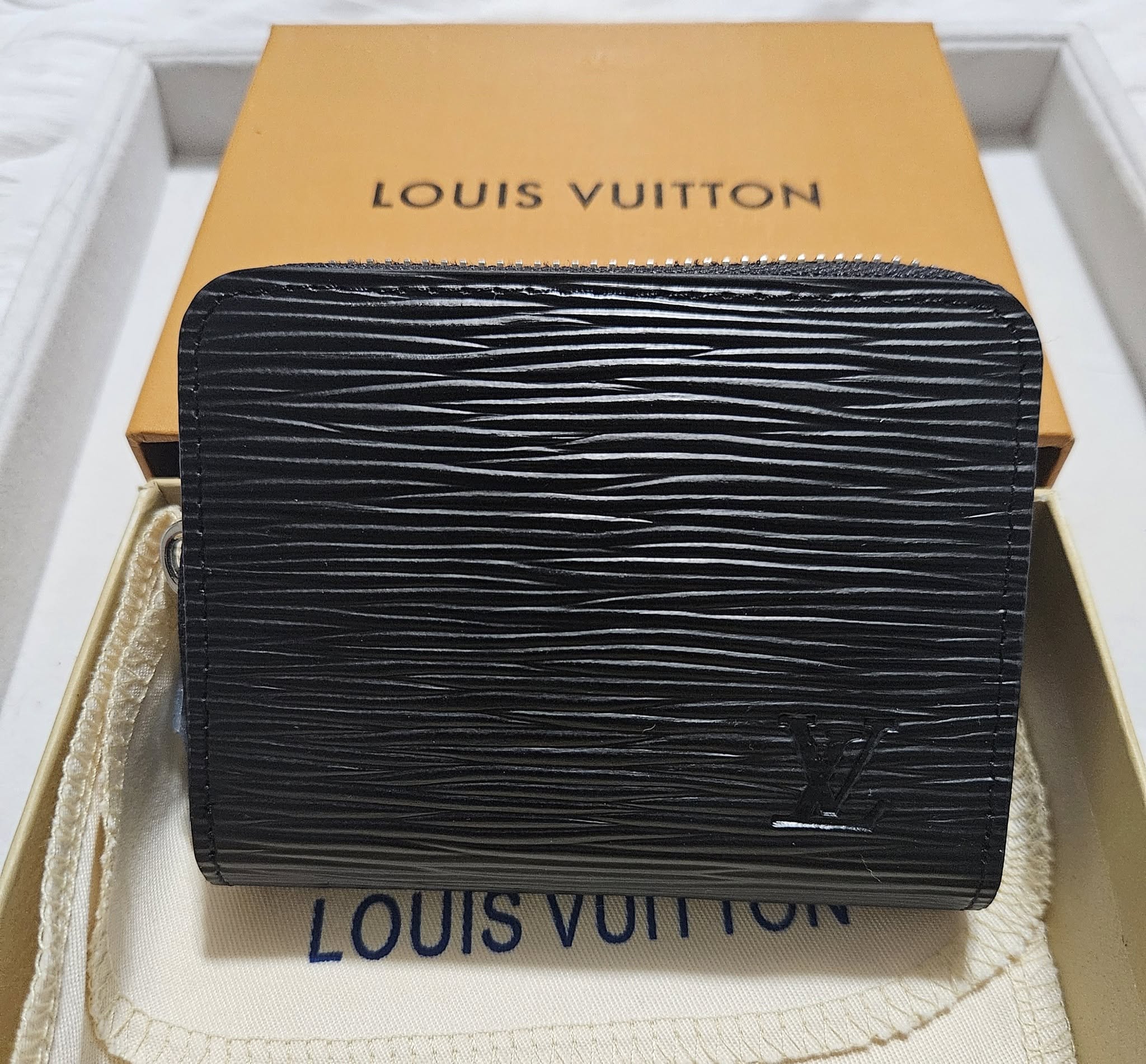 LV Black Leather Wallet