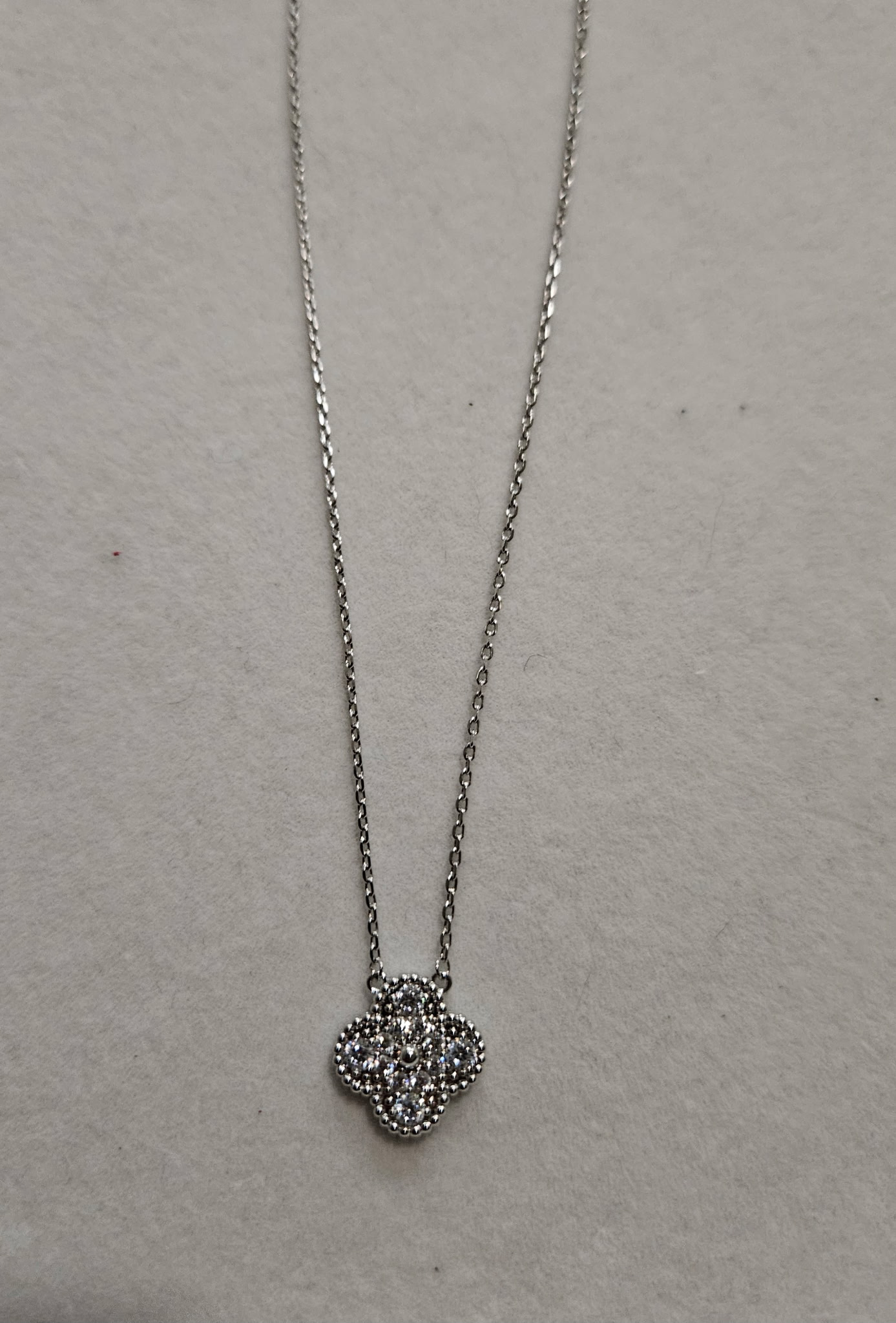 Silver Clover Pendant Necklace