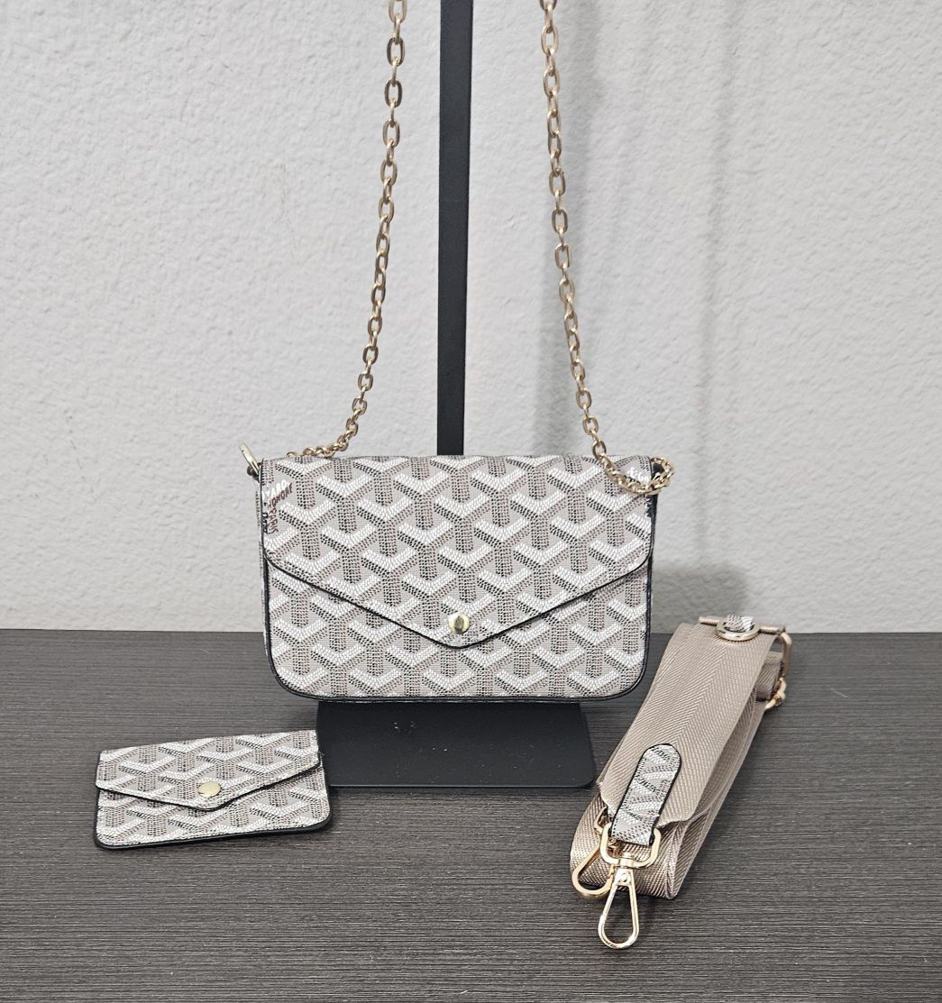 Elegant Patterned Handbag Set