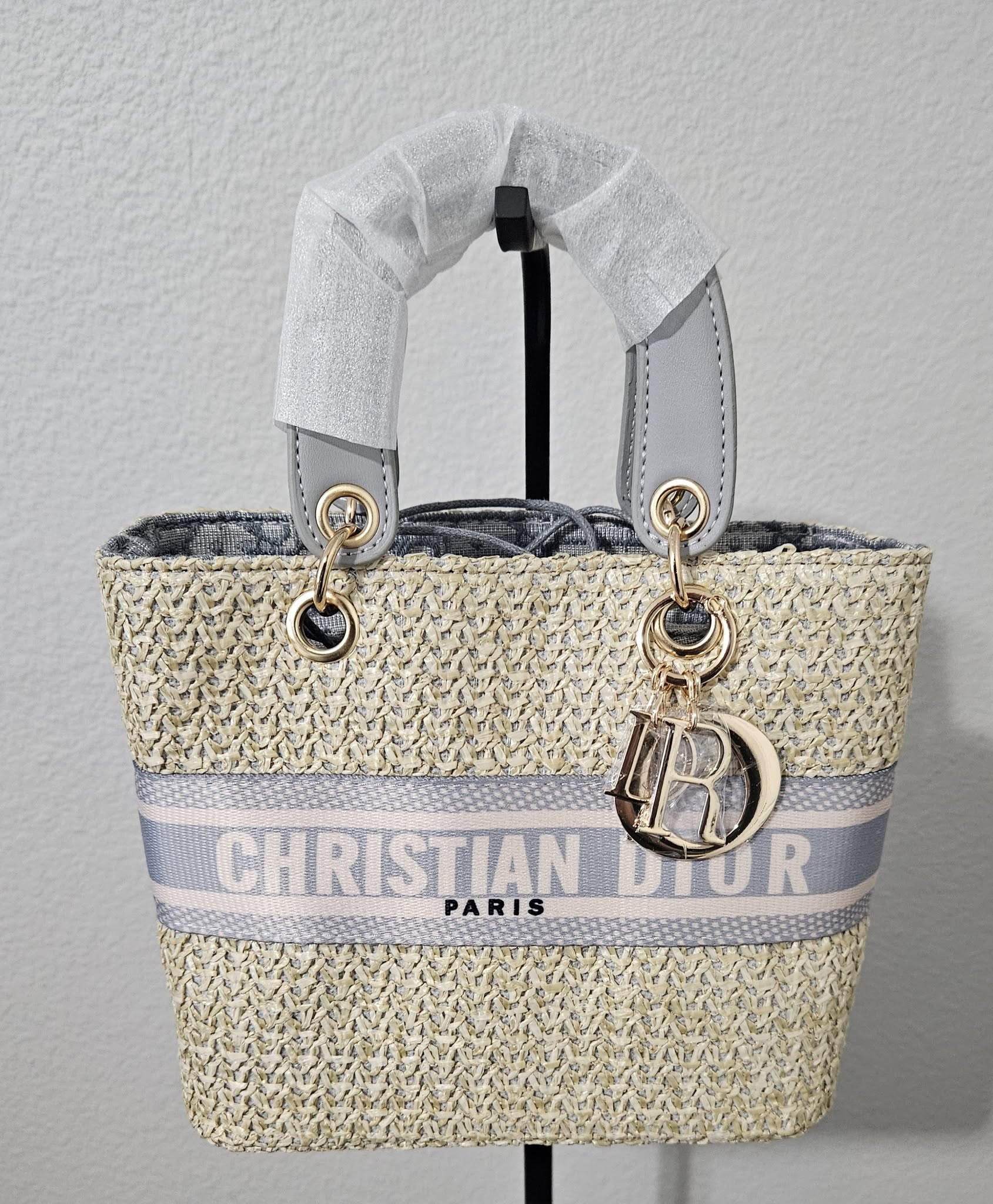 CD Straw Mini Tote Bag
