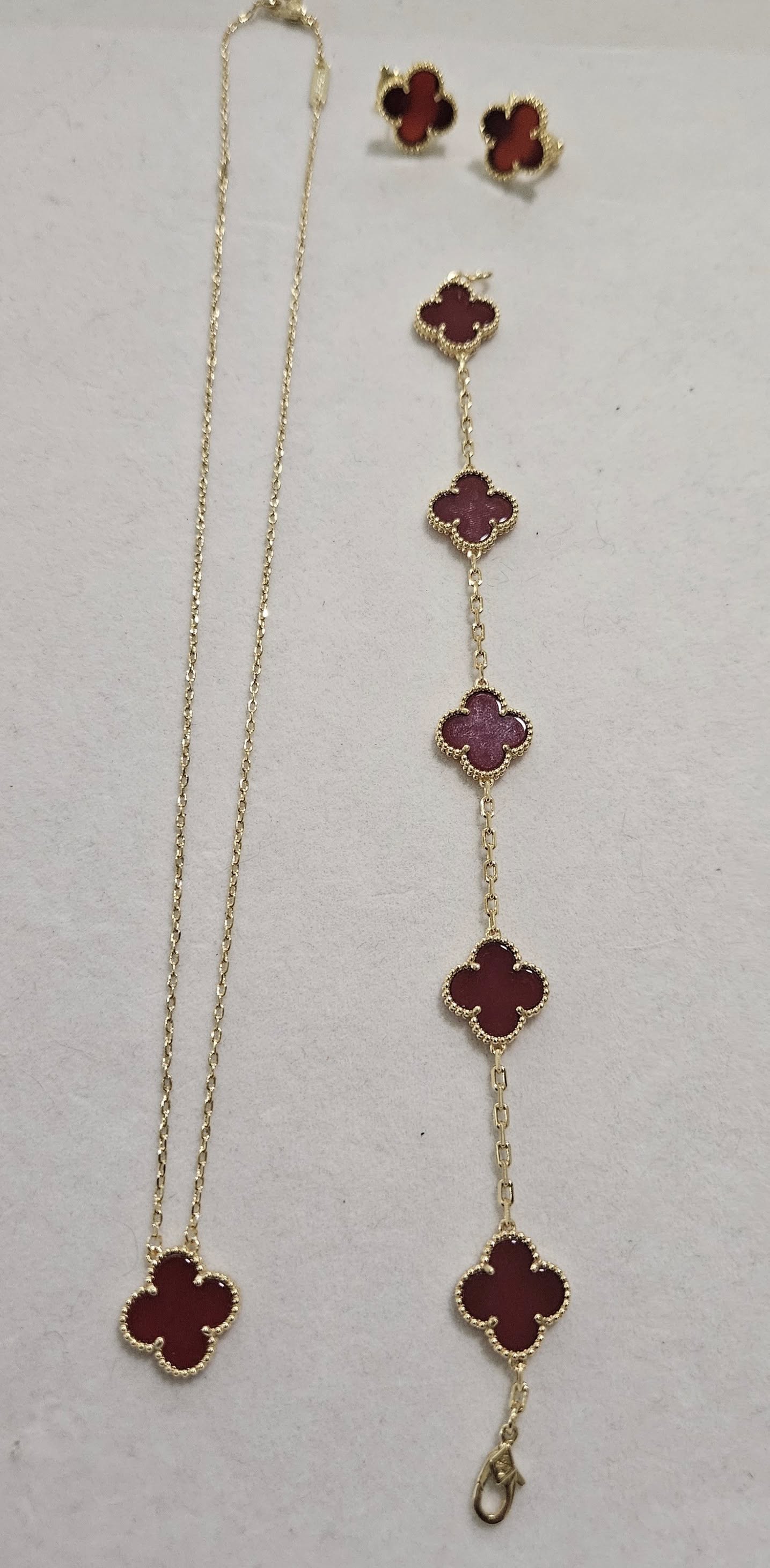 Red Clover Jewelry Set