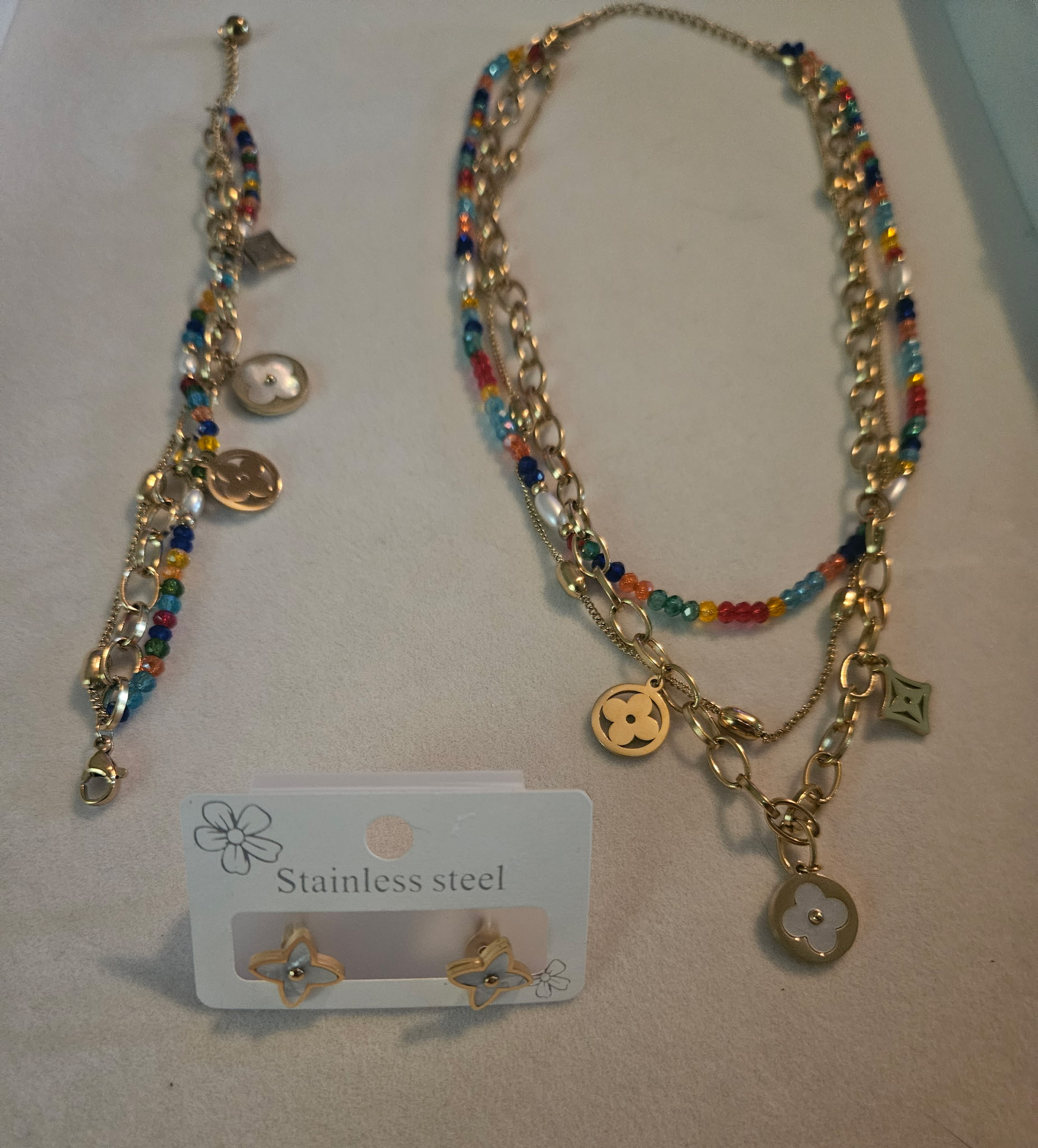 Colorful Beaded Jewelry Set