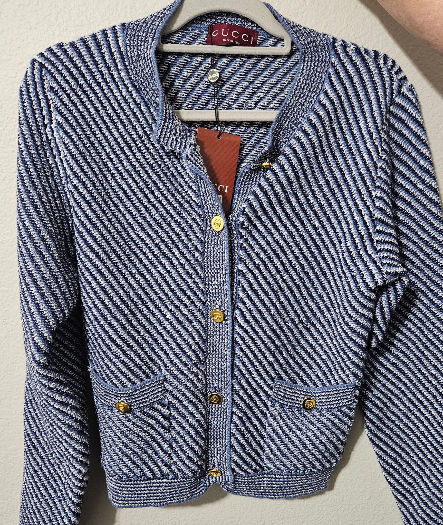 GG Women's Striped Cardigan