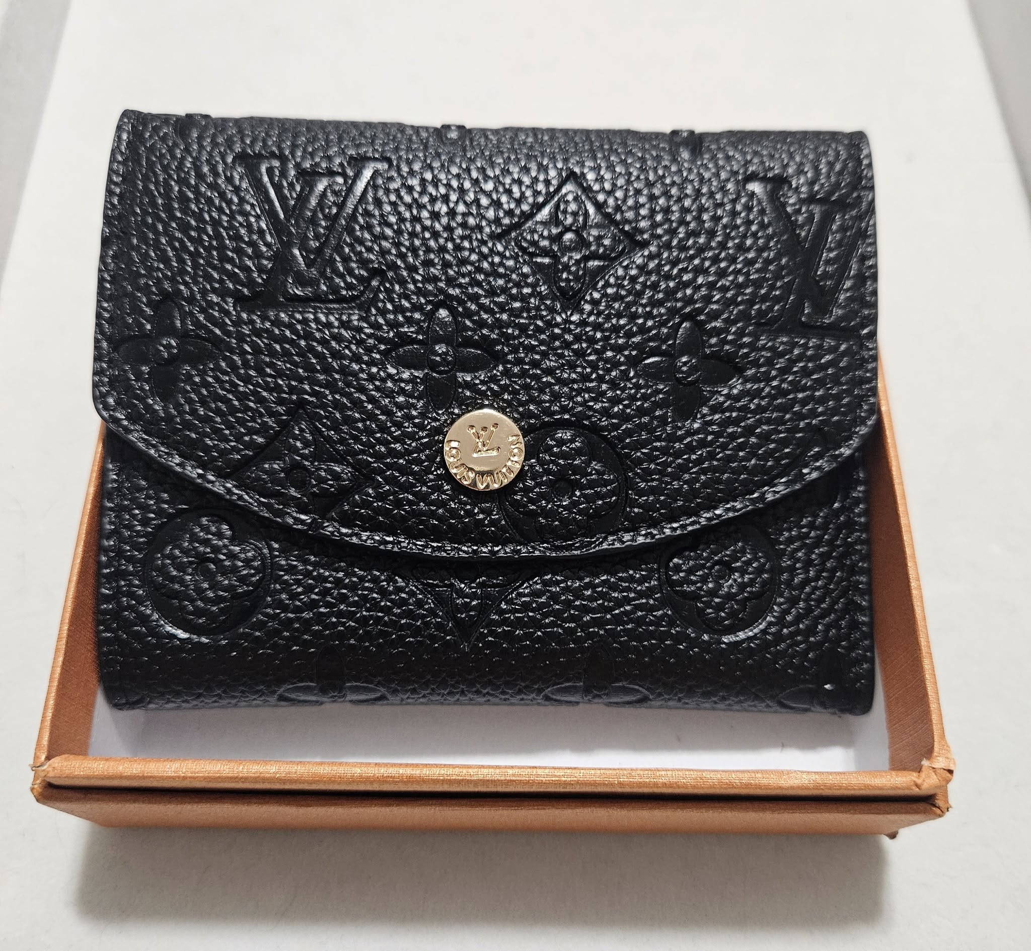 LV Black Leather Wallet