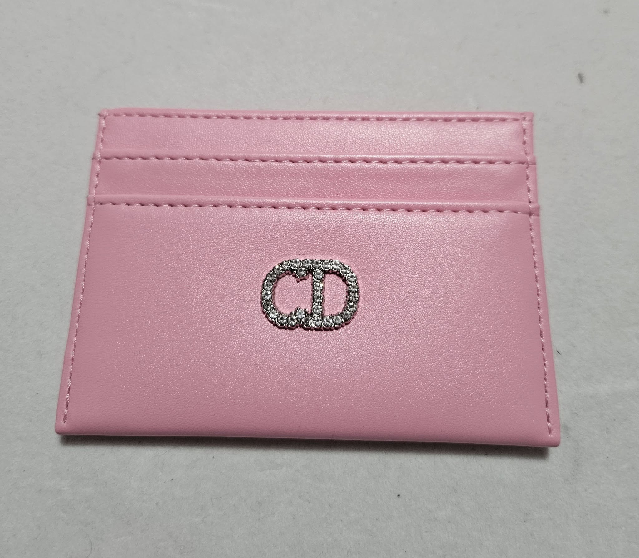 CD Pink Leather Card Holder