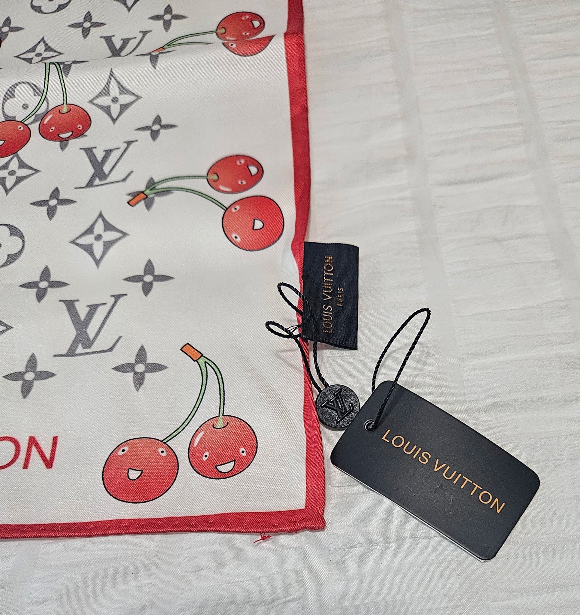 LV Cherry Silk Scarf