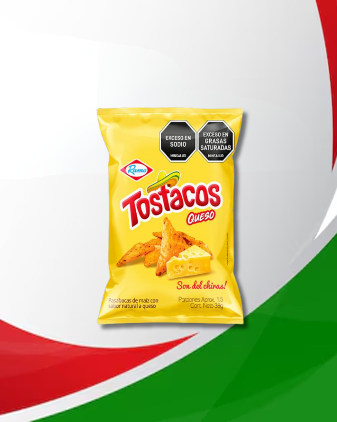 Tostacos Queso 9 Bolsas 12 Unidades