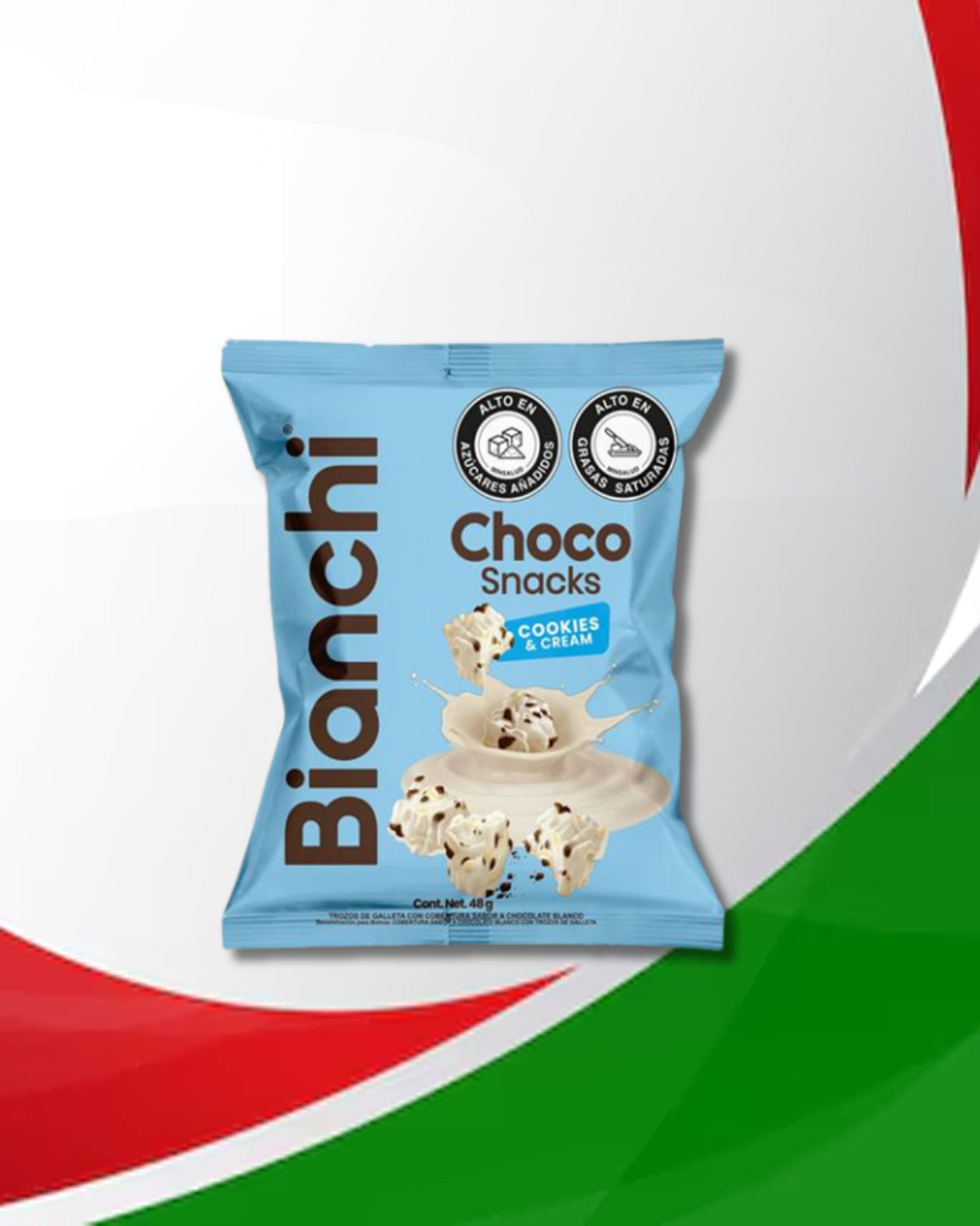 Bianchi Choco Snacks Cookies & Cream 24 Bolsas x 55Gr