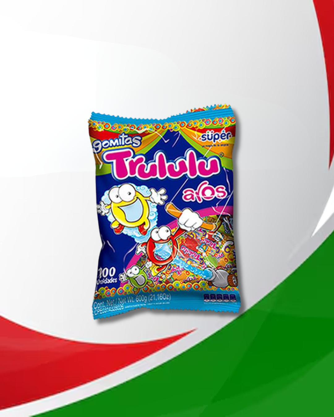 Gomitas Trululu Aros 18 Bolsas x 100 Unid