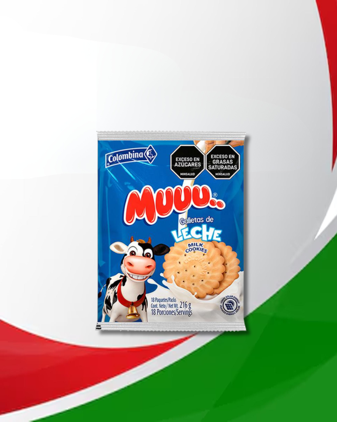 Galletas Muuu de leche 12Gr 30 Bolsas x 18 Unid