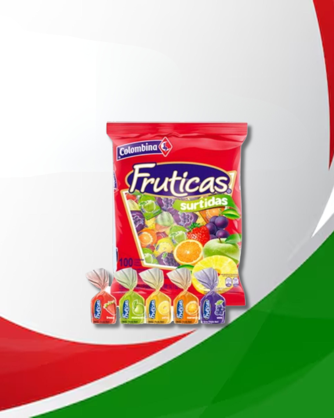 Fruticas Surtidas 4gr 16 Bolsas x 100 Unid