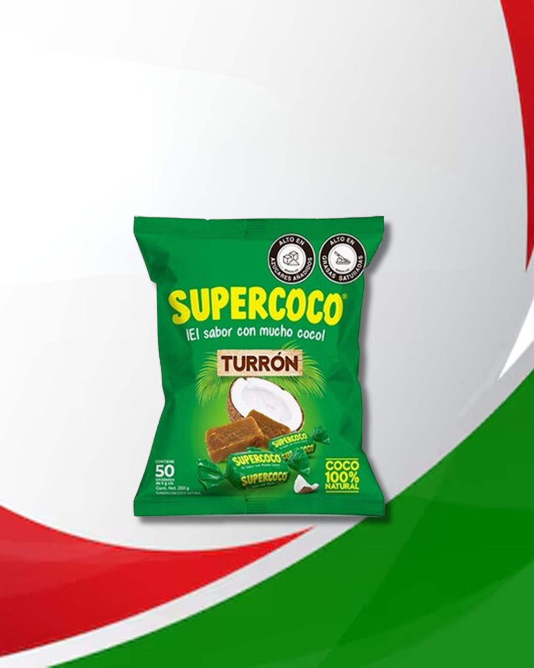 Supercoco Turrón 24 Bolsas x 50 Unid