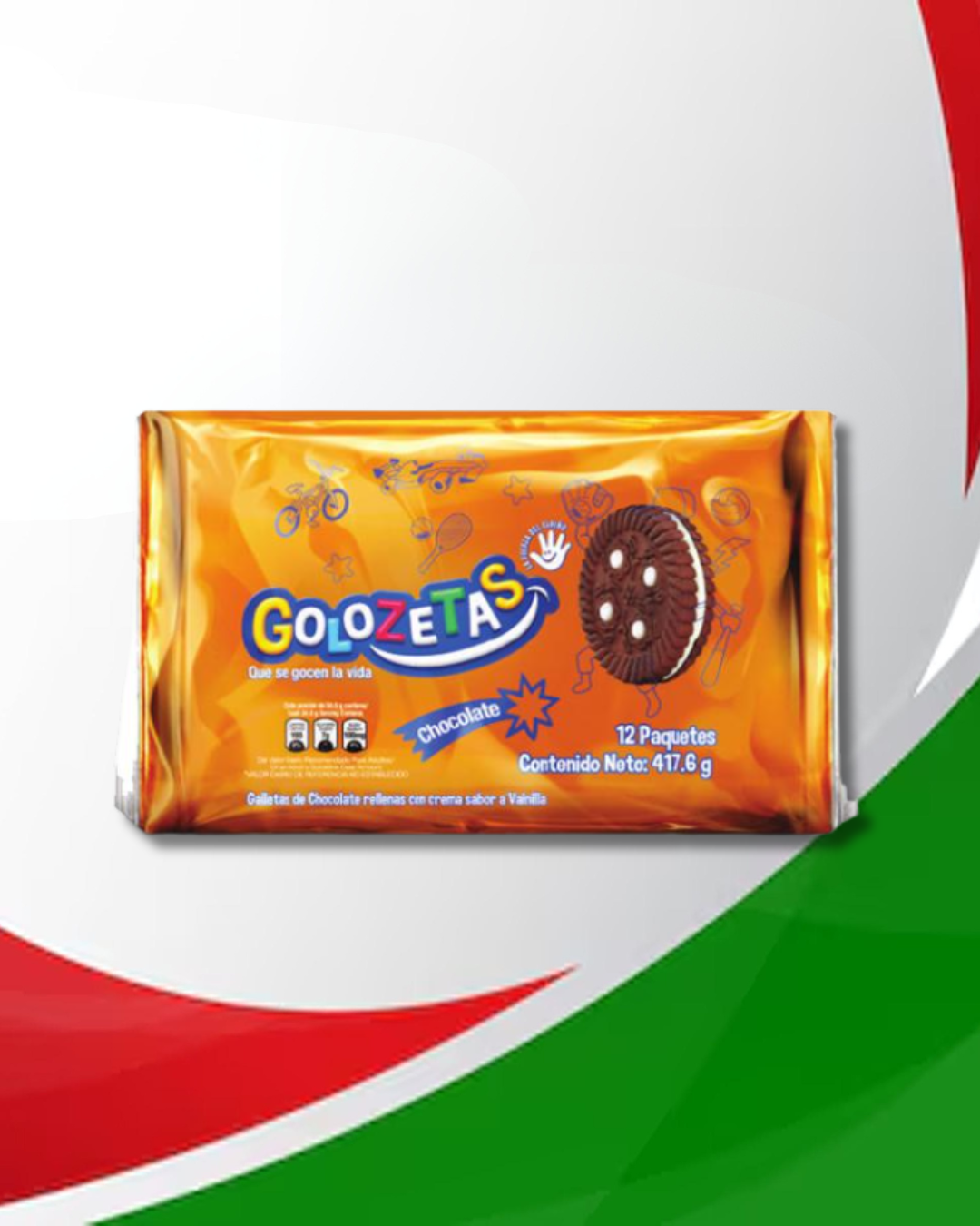 Golozetas Chocolate 1 Caja x 24 Paq