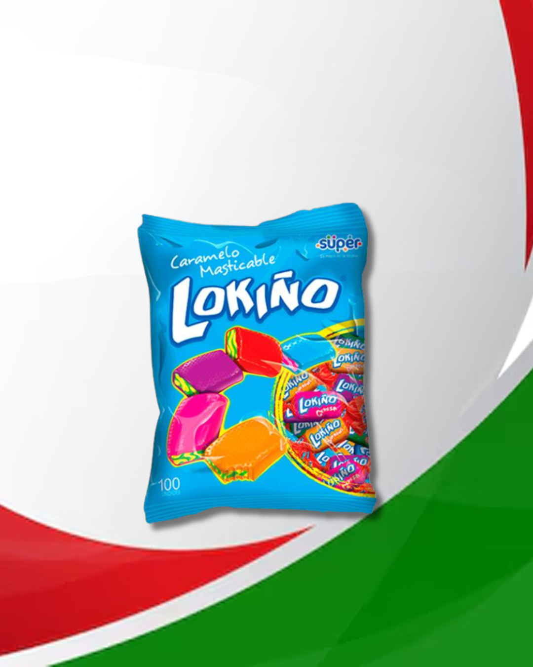 Lokino Caramelo Masticable 24 Bolsas x 100 Unid