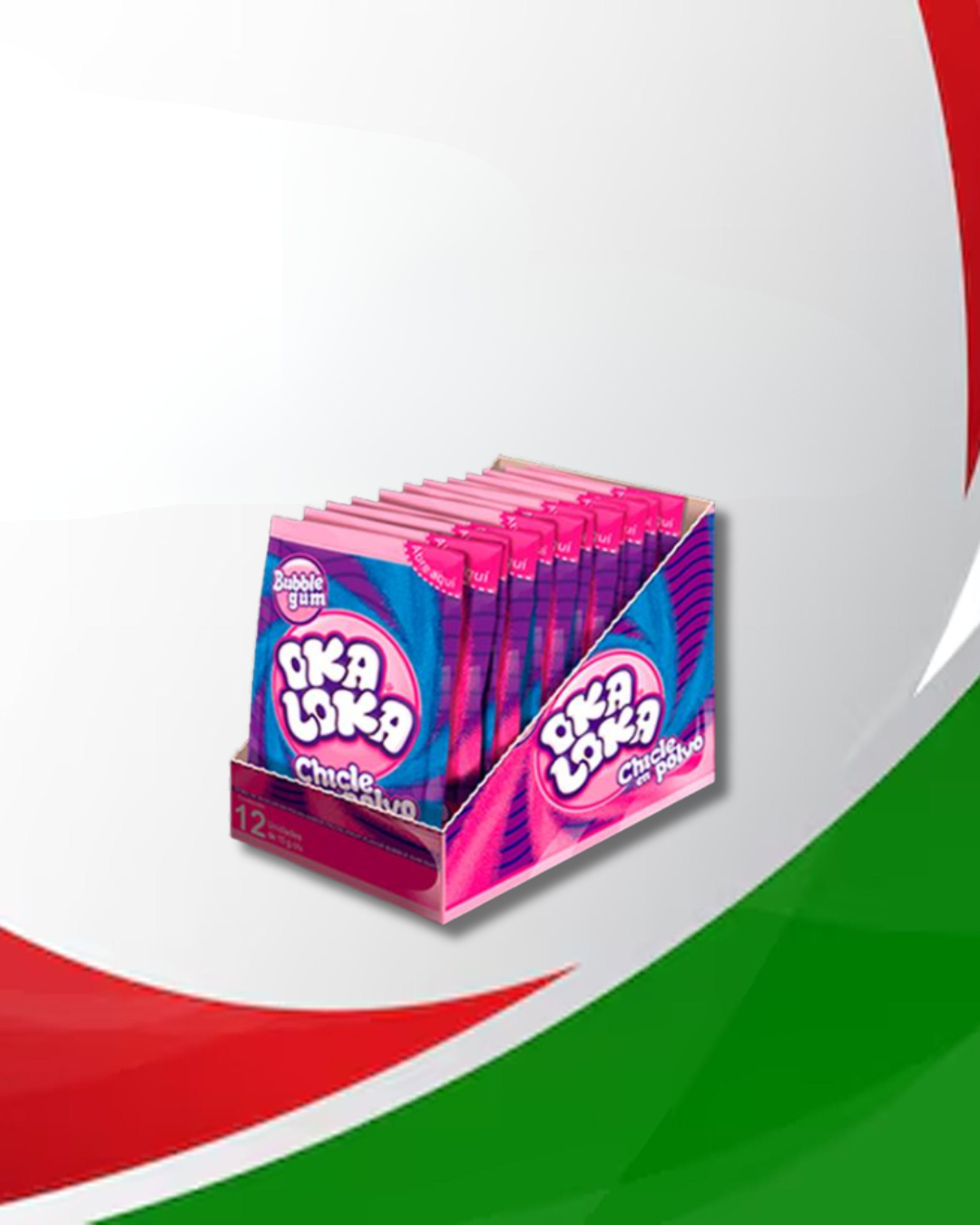 Chicle Oka Loka Tutti Frutti y Cereza 12 Displays x 12 Unid