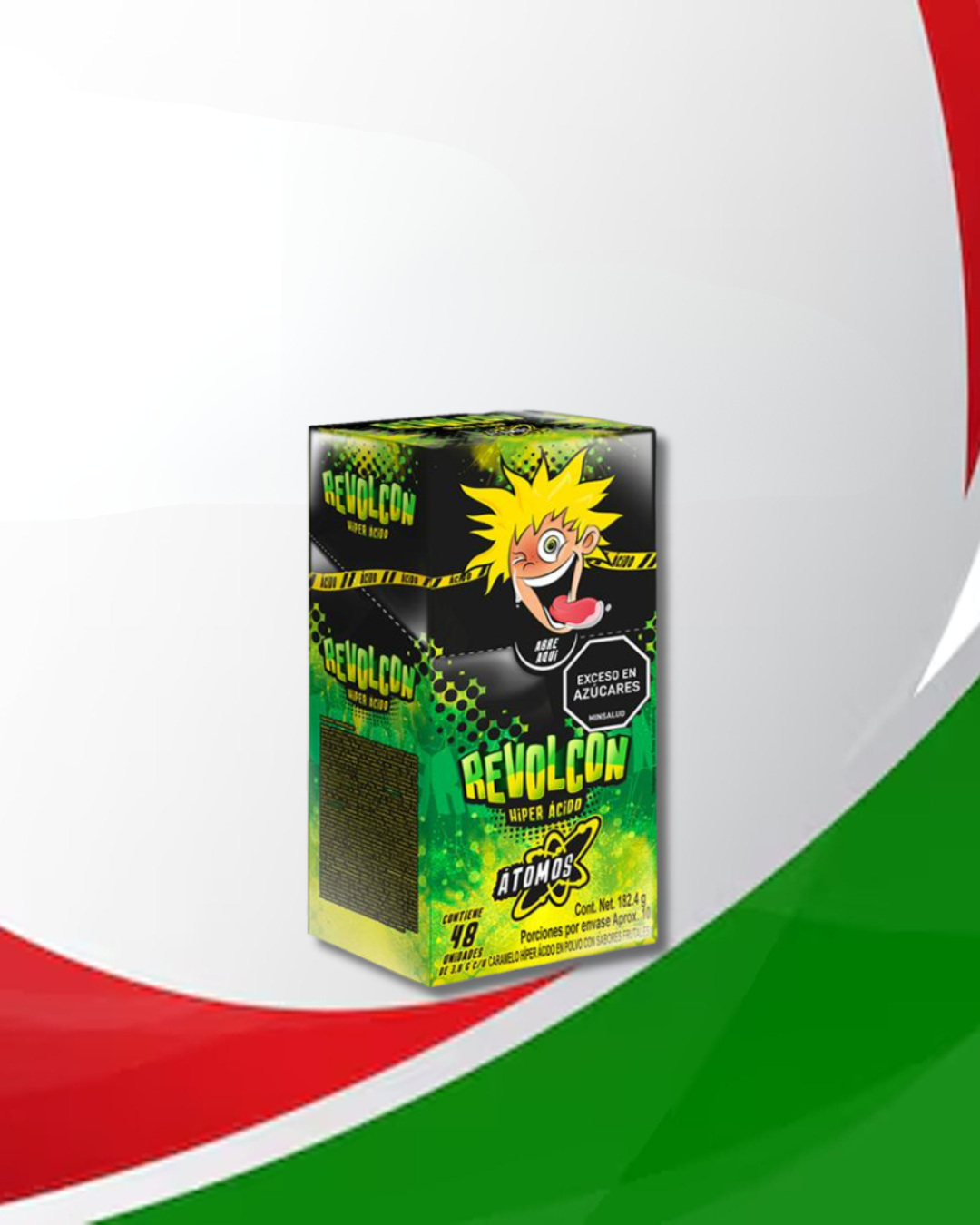 Revolcón Super Ácido Atomos 24 Displays x 48 Unid