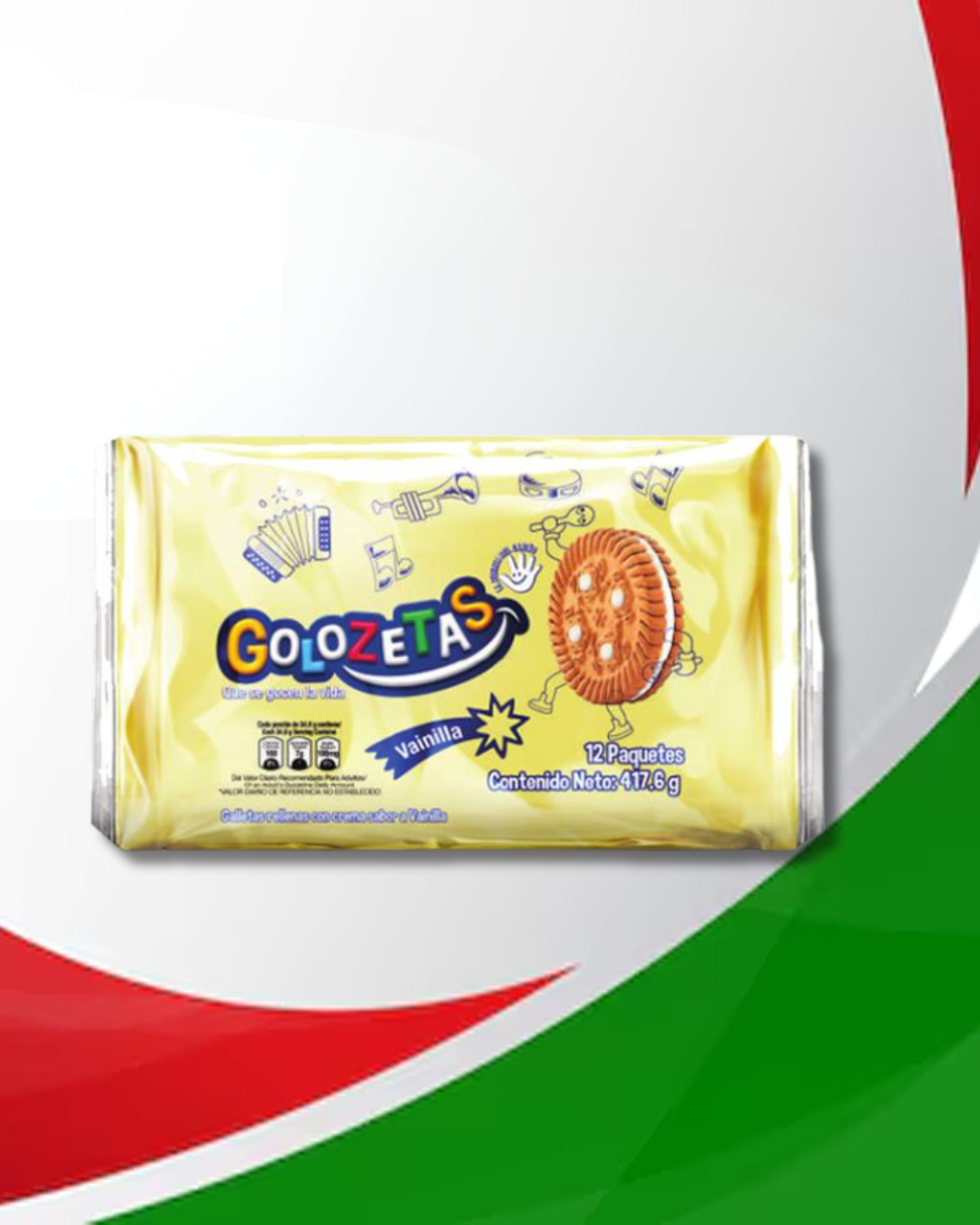 Golozetas vainilla 1 Caja x 24 Paq