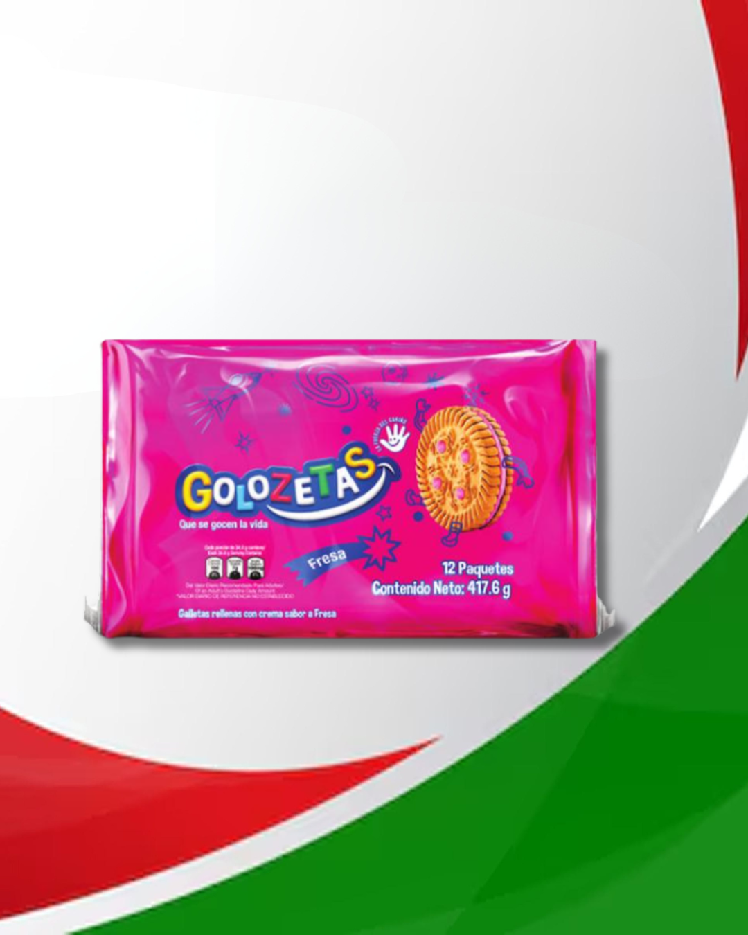 Golozetas Fresa 1 Caja x 24 Paq