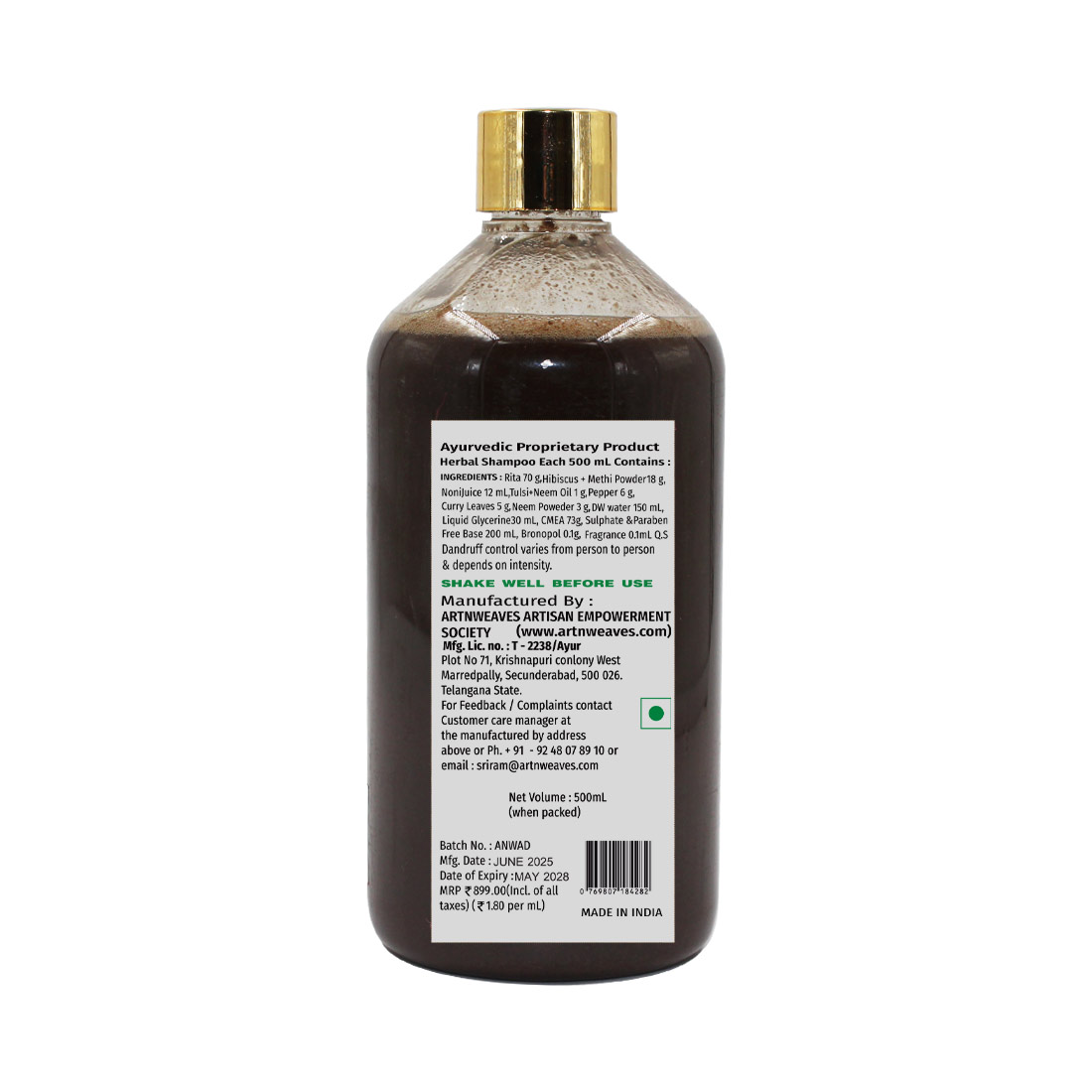 Herbal Shampoo (Anti-dandruff, Sulphate-free)