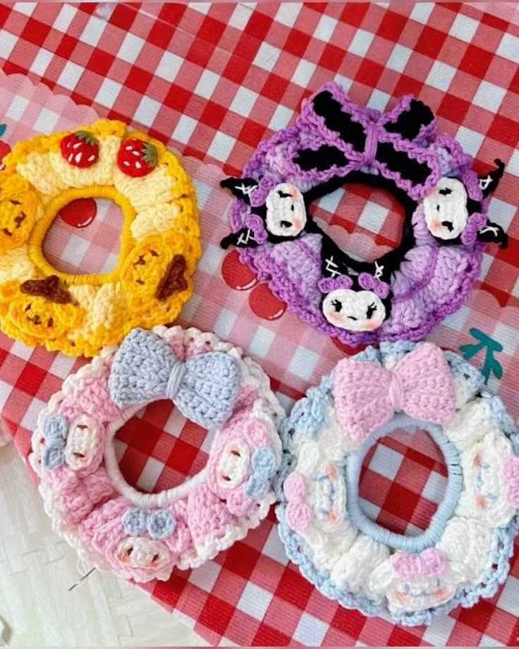 Handmade Crochet Hair Scrunchies