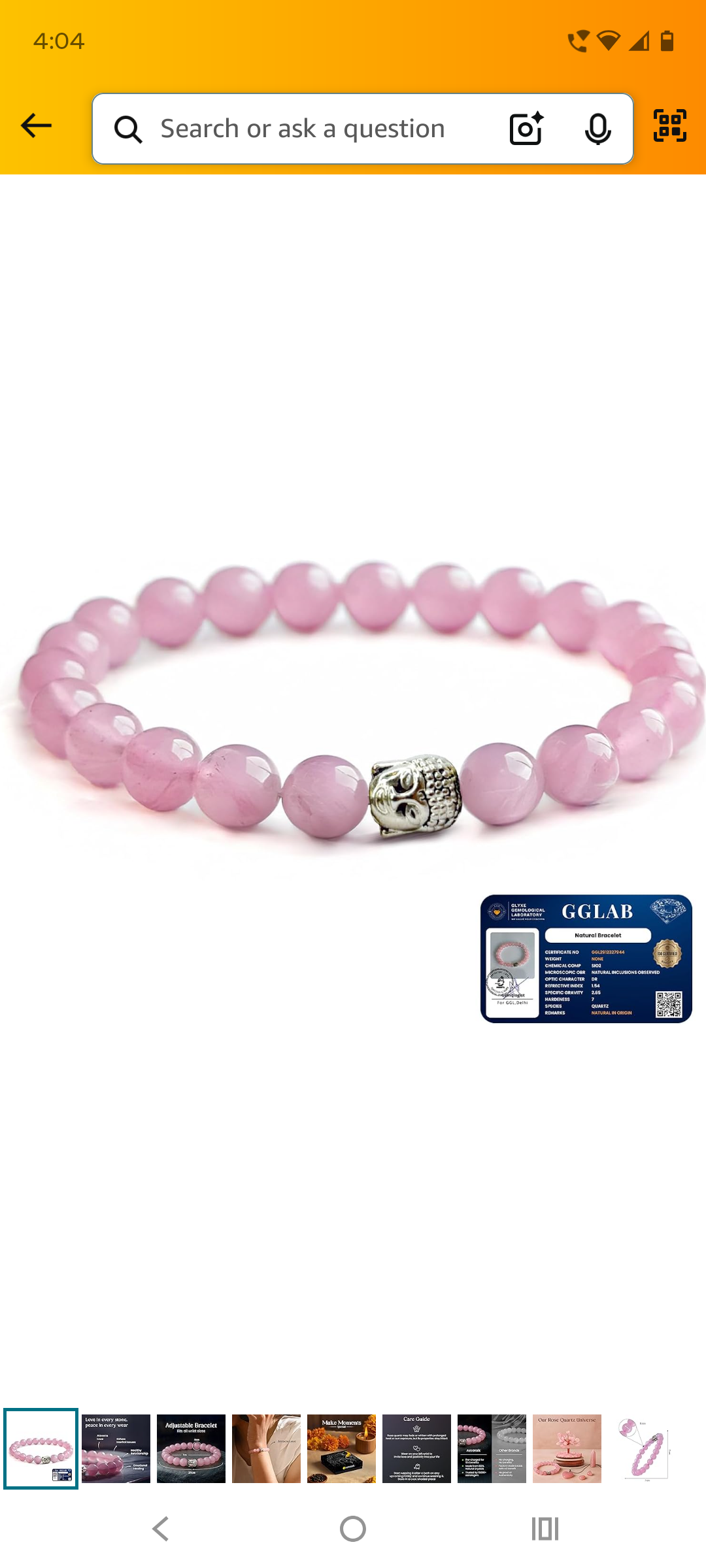 Rose Quartz Bead Bracelet