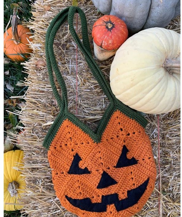 Handmade Crochet Pumpkin Bag