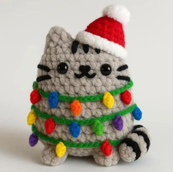 Plush Cat Christmas Toy