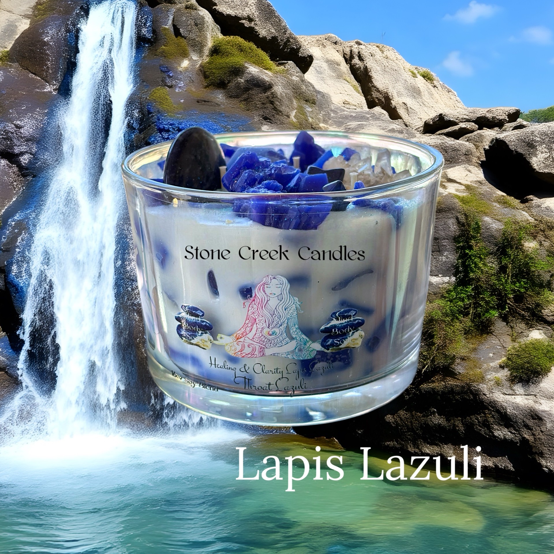 16oz Lapis Lazuli Candle