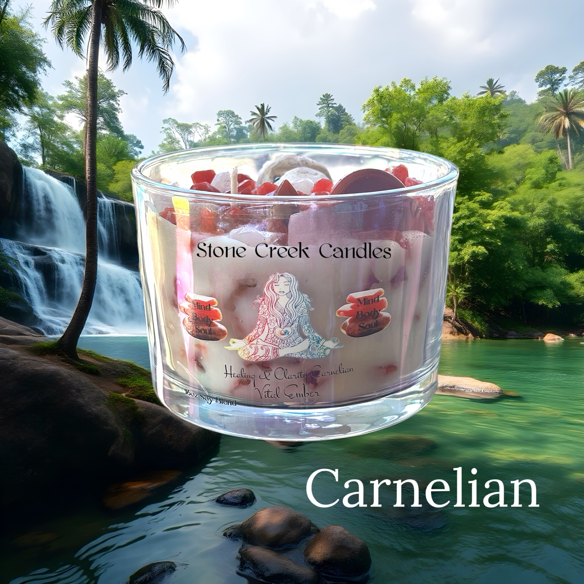 16oz Vital Ember Carnelian Candle