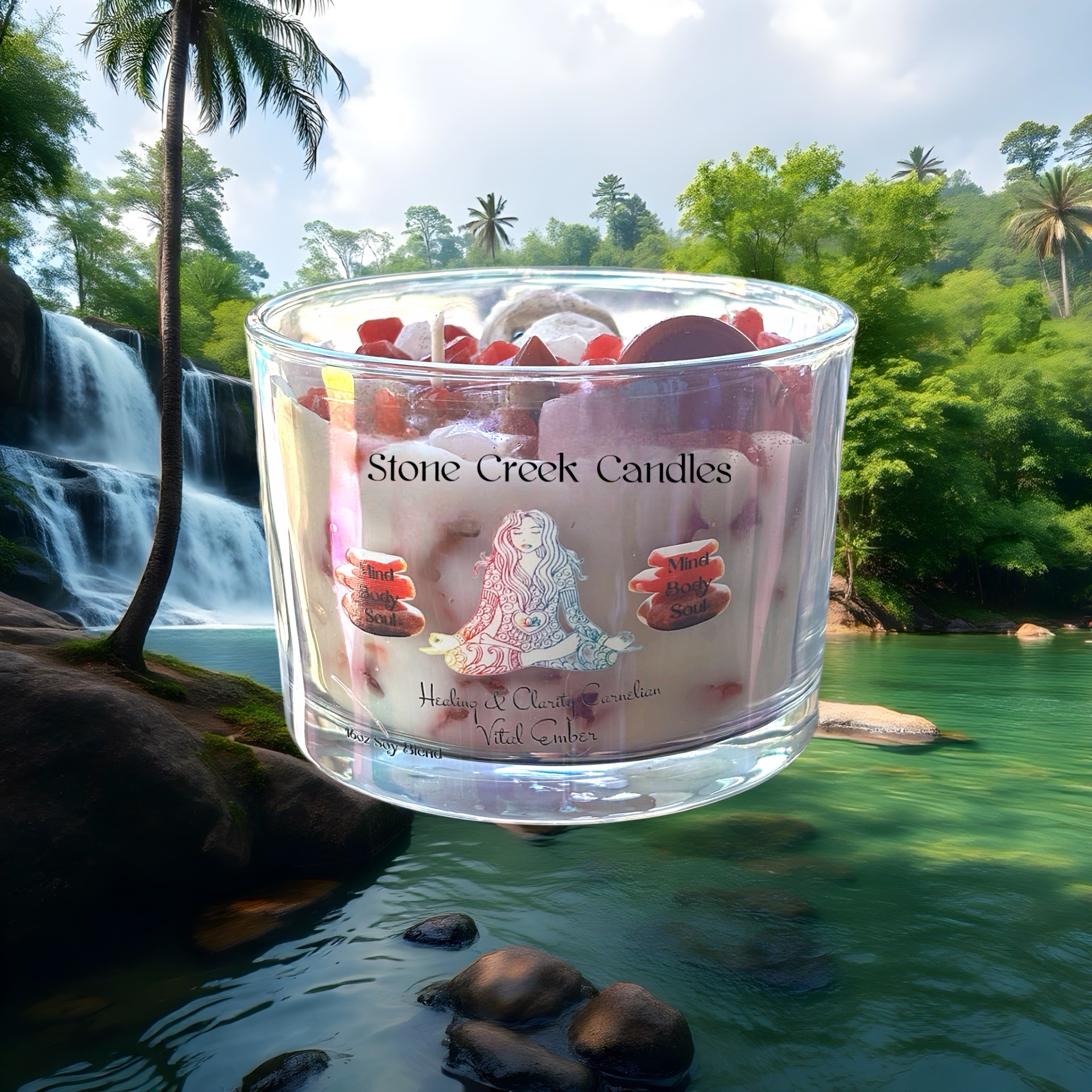 16oz Vital Ember Carnelian Candle