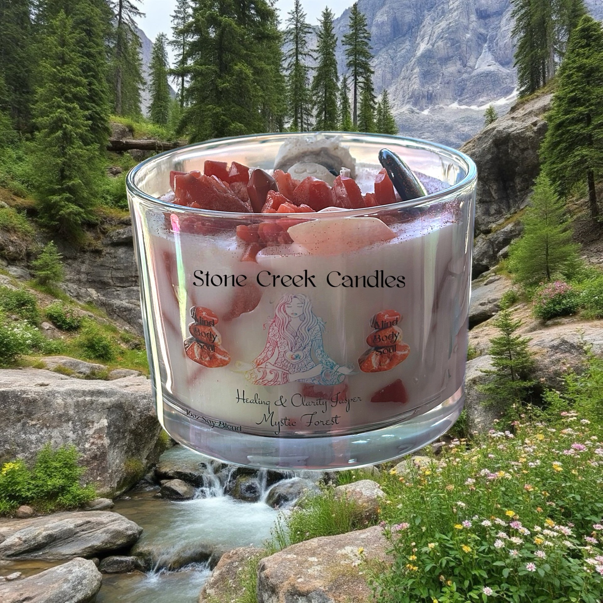 16oz Mystic Forest Jasper Candle