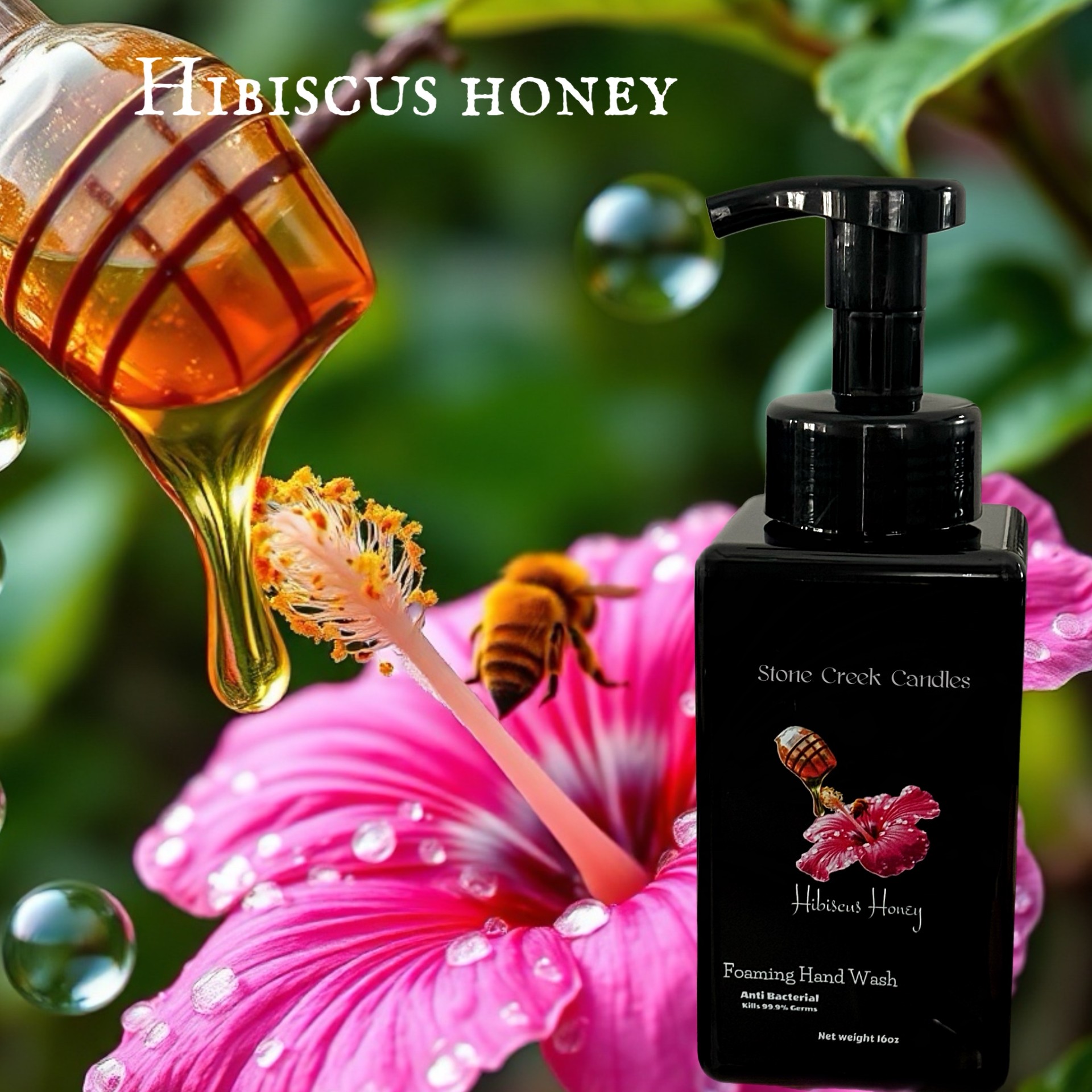 16oz Hibiscus honey foaming hand wash