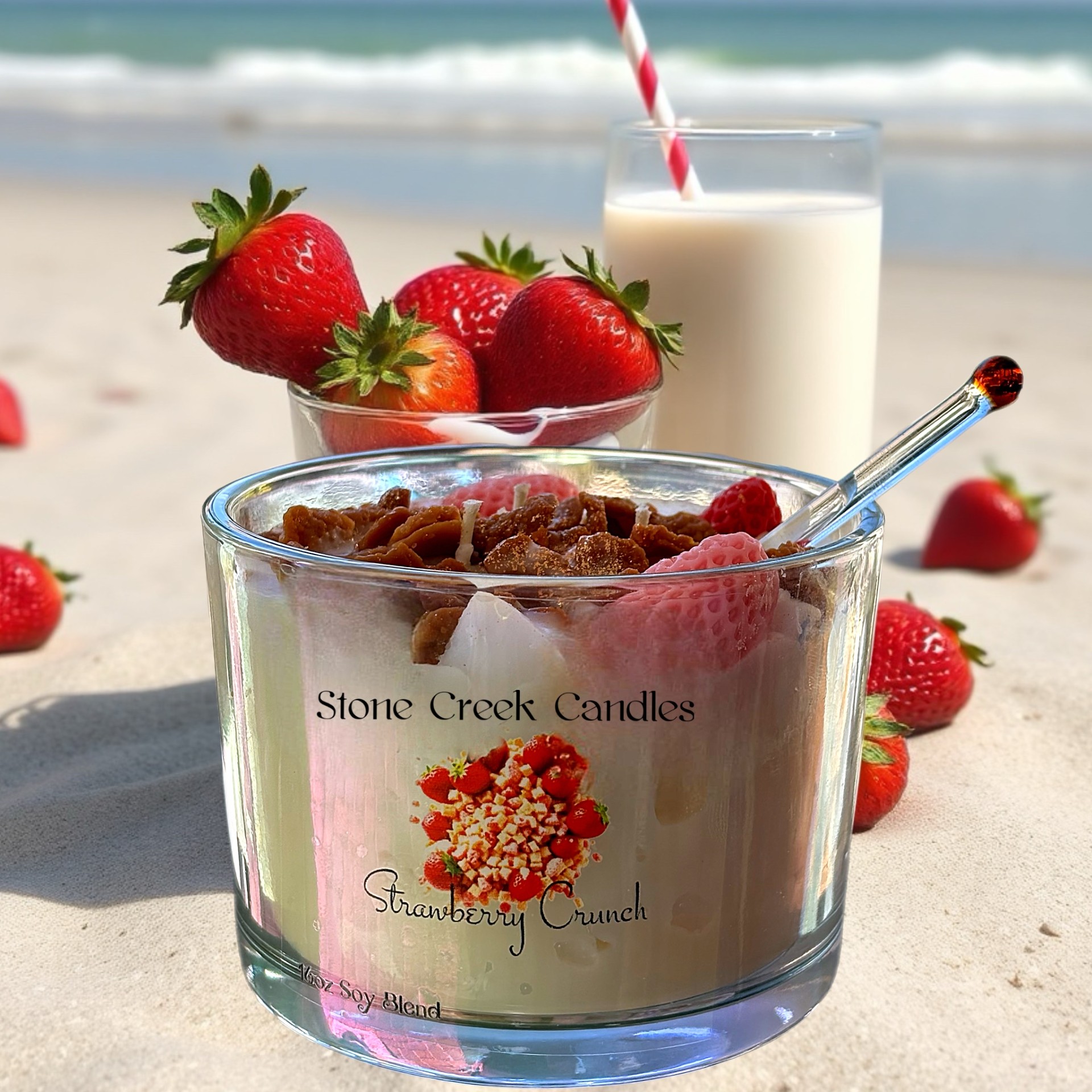16oz Strawberry Crunch Candle