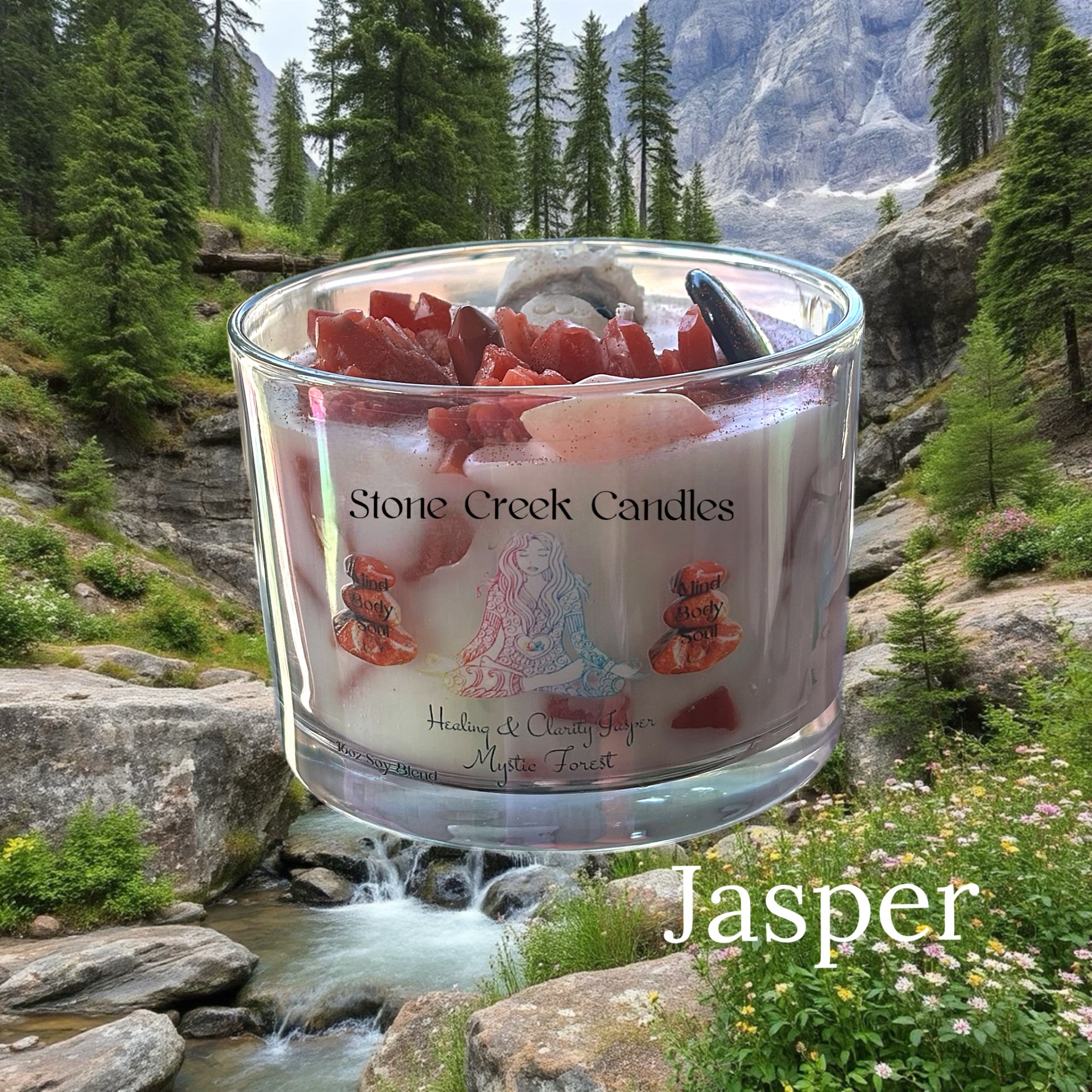 16oz Mystic Forest Jasper Candle