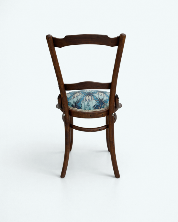 Restored Thonet Style Chair with William Morris Upholstery