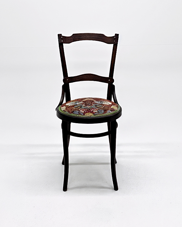 Restored Thonet Style Chair with William Morris Upholstery
