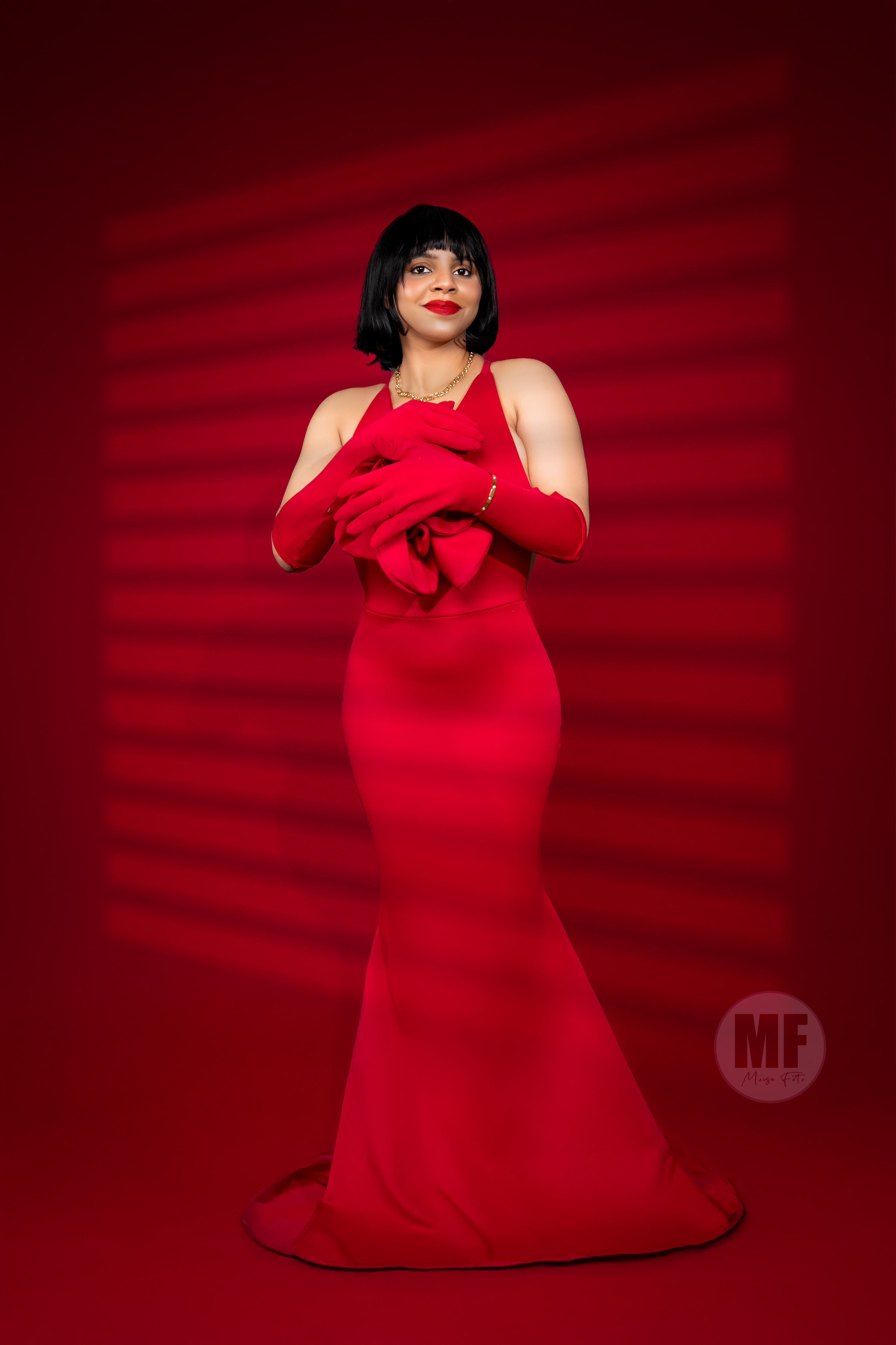 Elegant Red Evening Gown