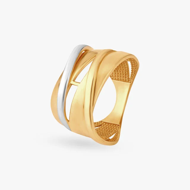 Gold and Silver Plated Statement Ring