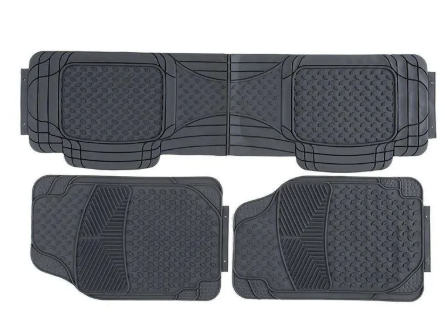 Universal Rubber Car Floor Mats 4‑Pc Set