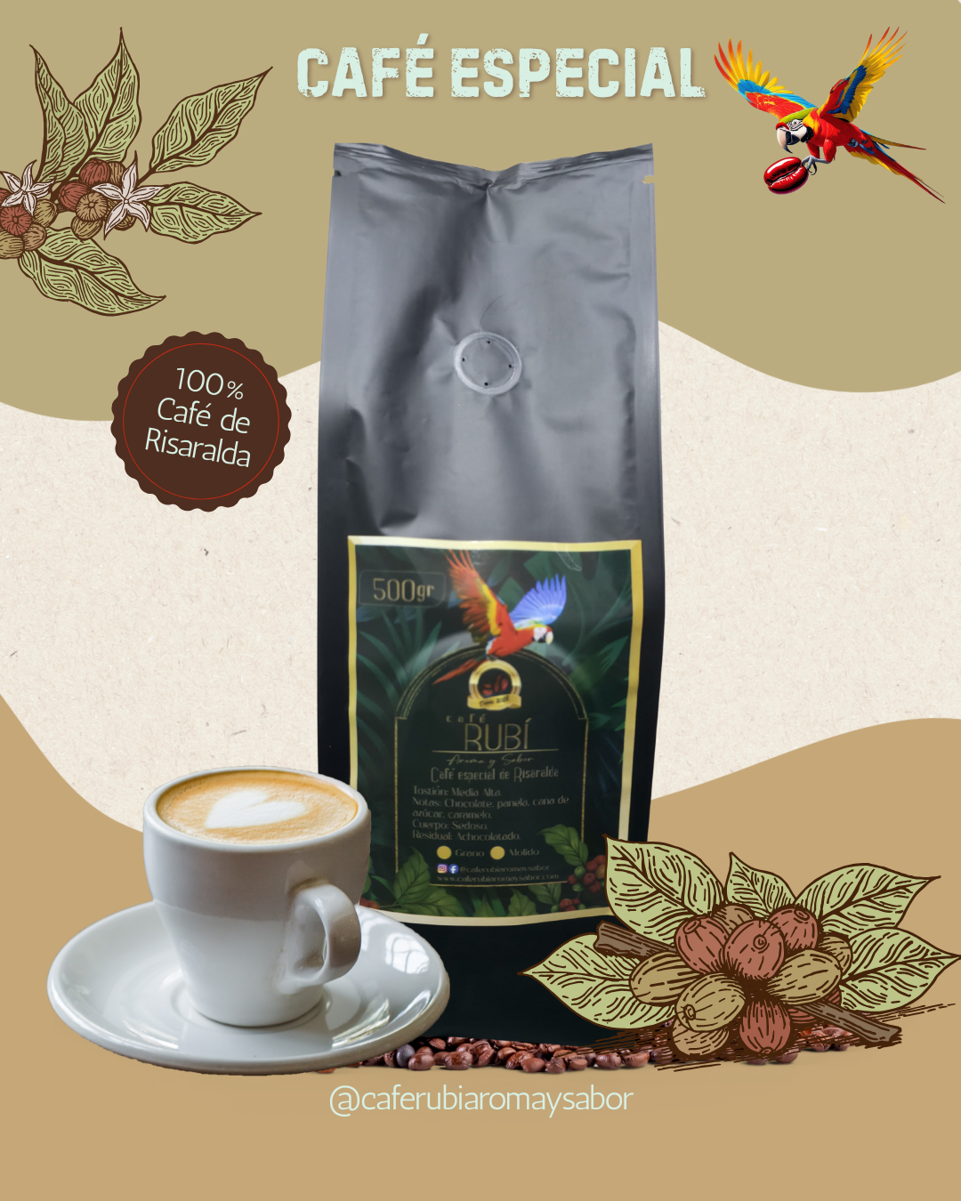 Café especial molido 500 gr.